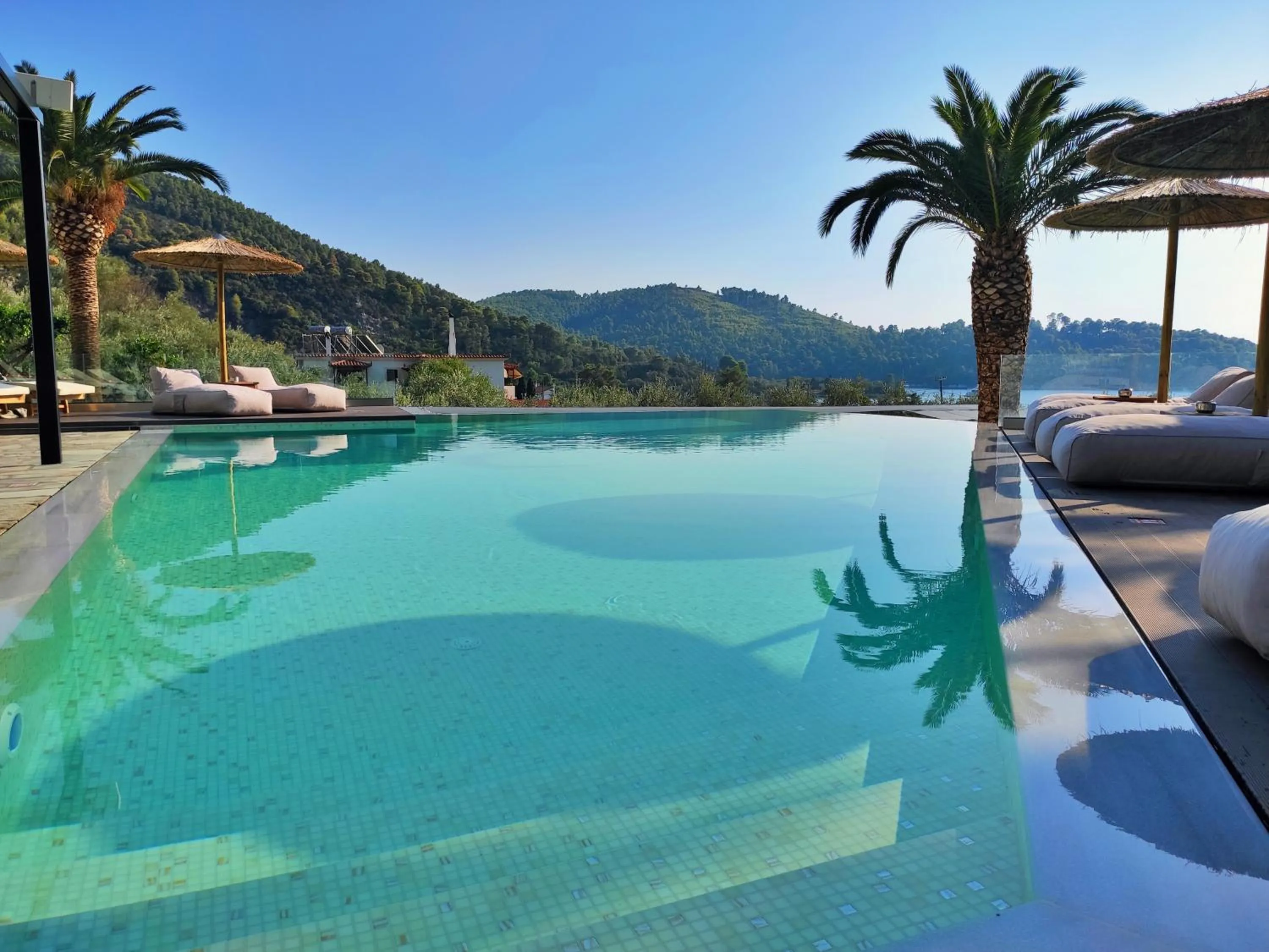 Swimming pool in Panormos Beach Hotel Skopelos