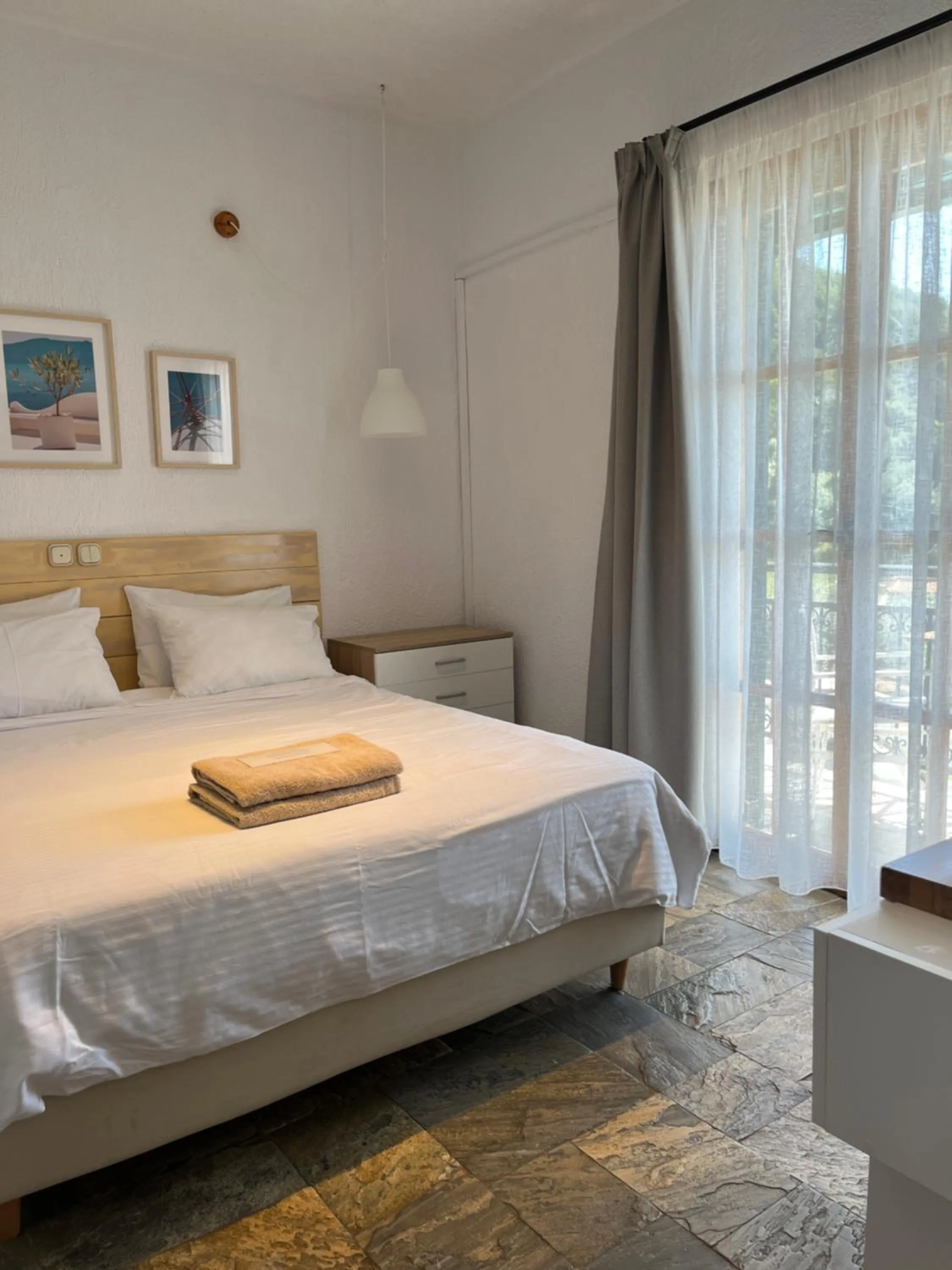 Bed in Panormos Beach Hotel Skopelos