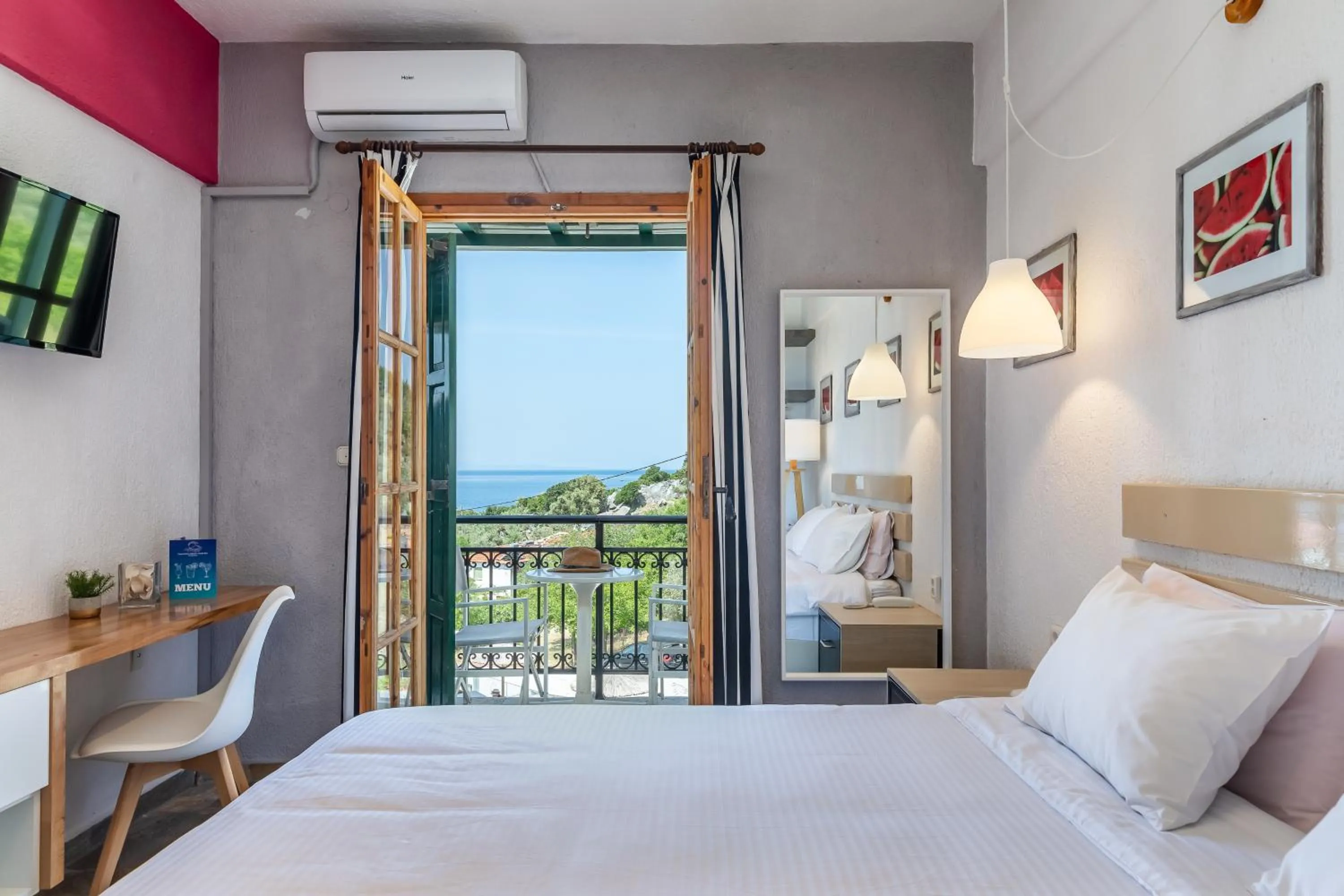 Bed in Panormos Beach Hotel Skopelos