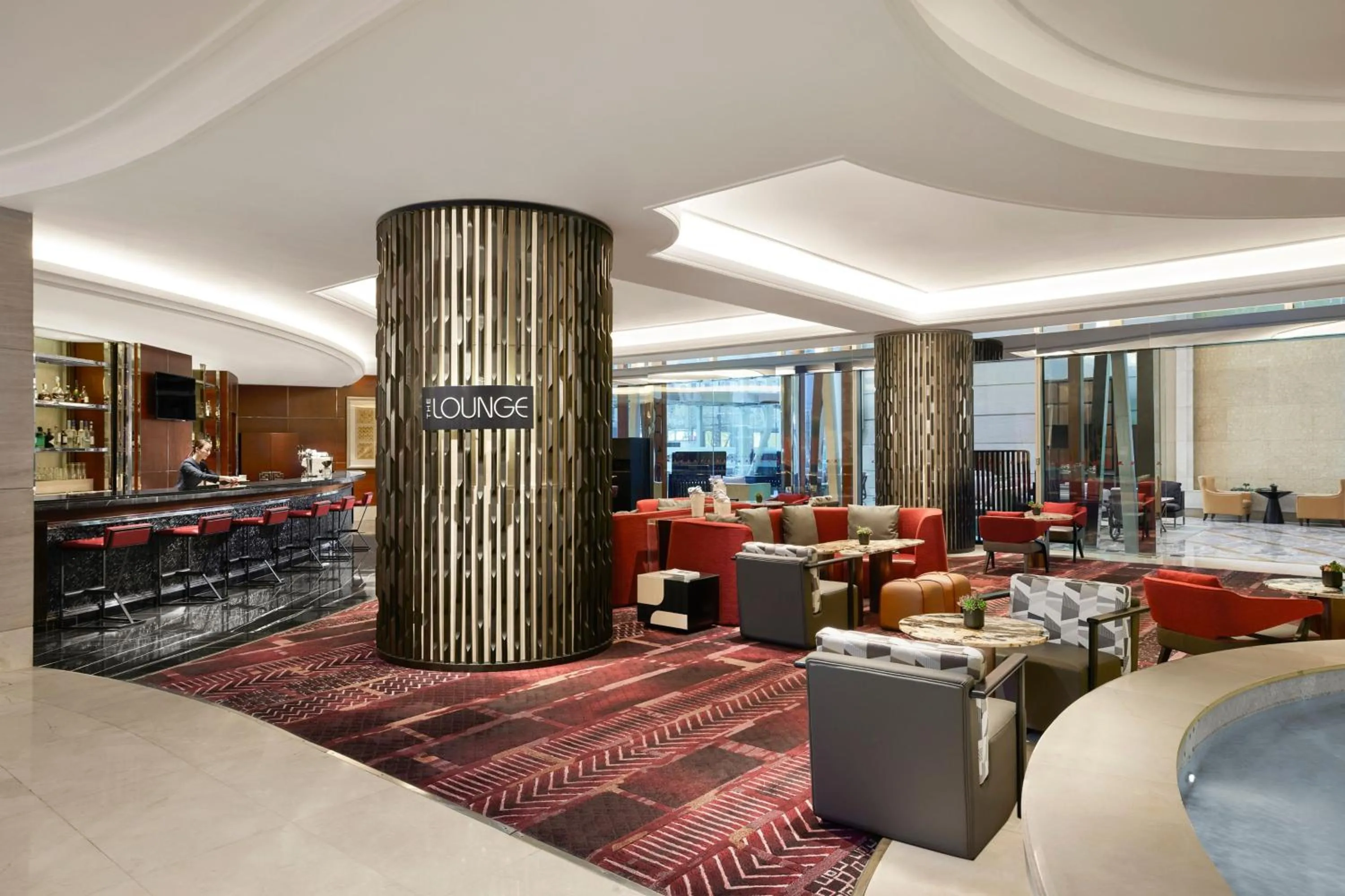 Lobby or reception in Shanghai Marriott Marquis City Centre
