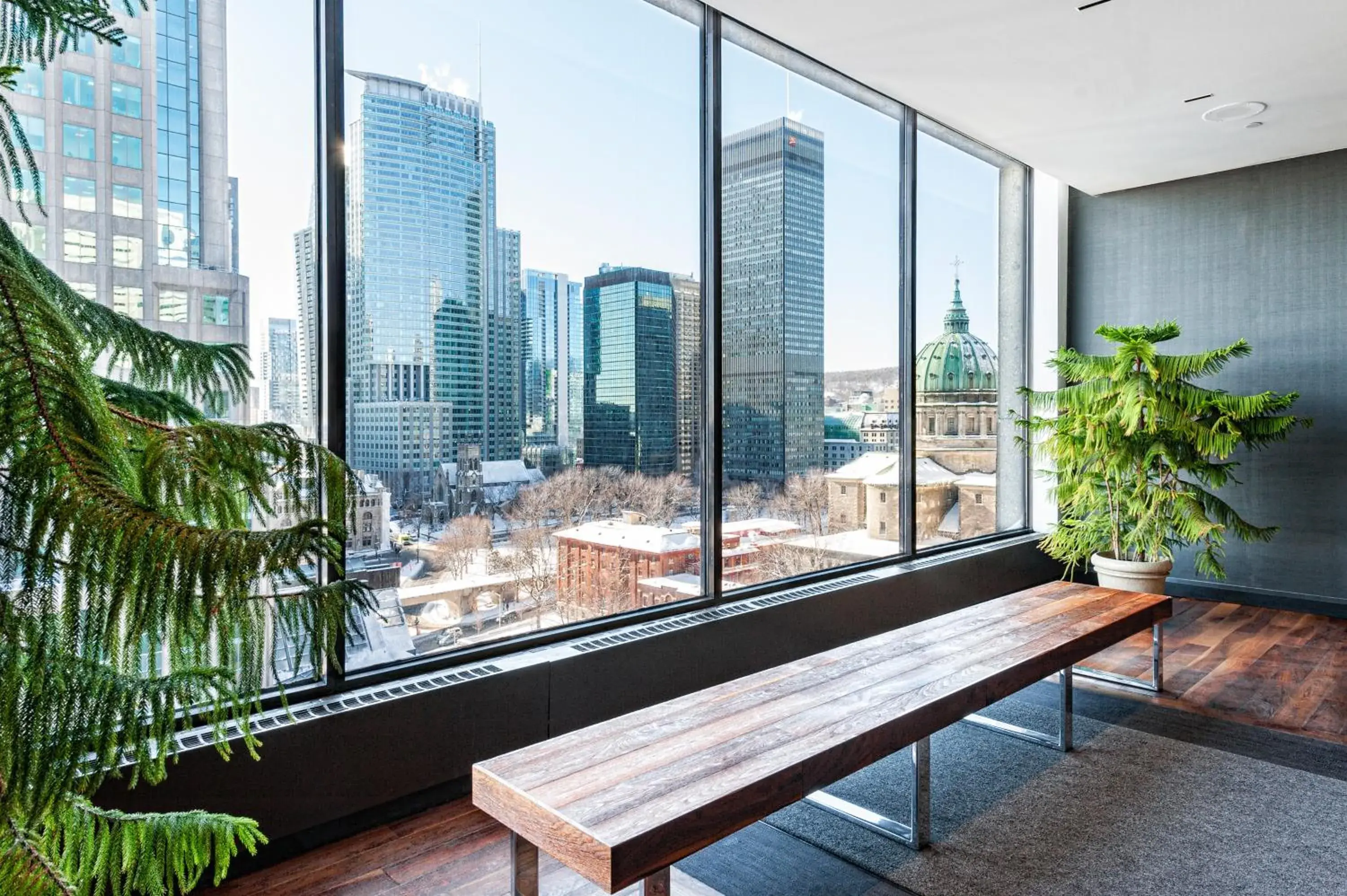 City view in Hotel Bonaventure Montreal City view in Hotel Bonaventure Montreal