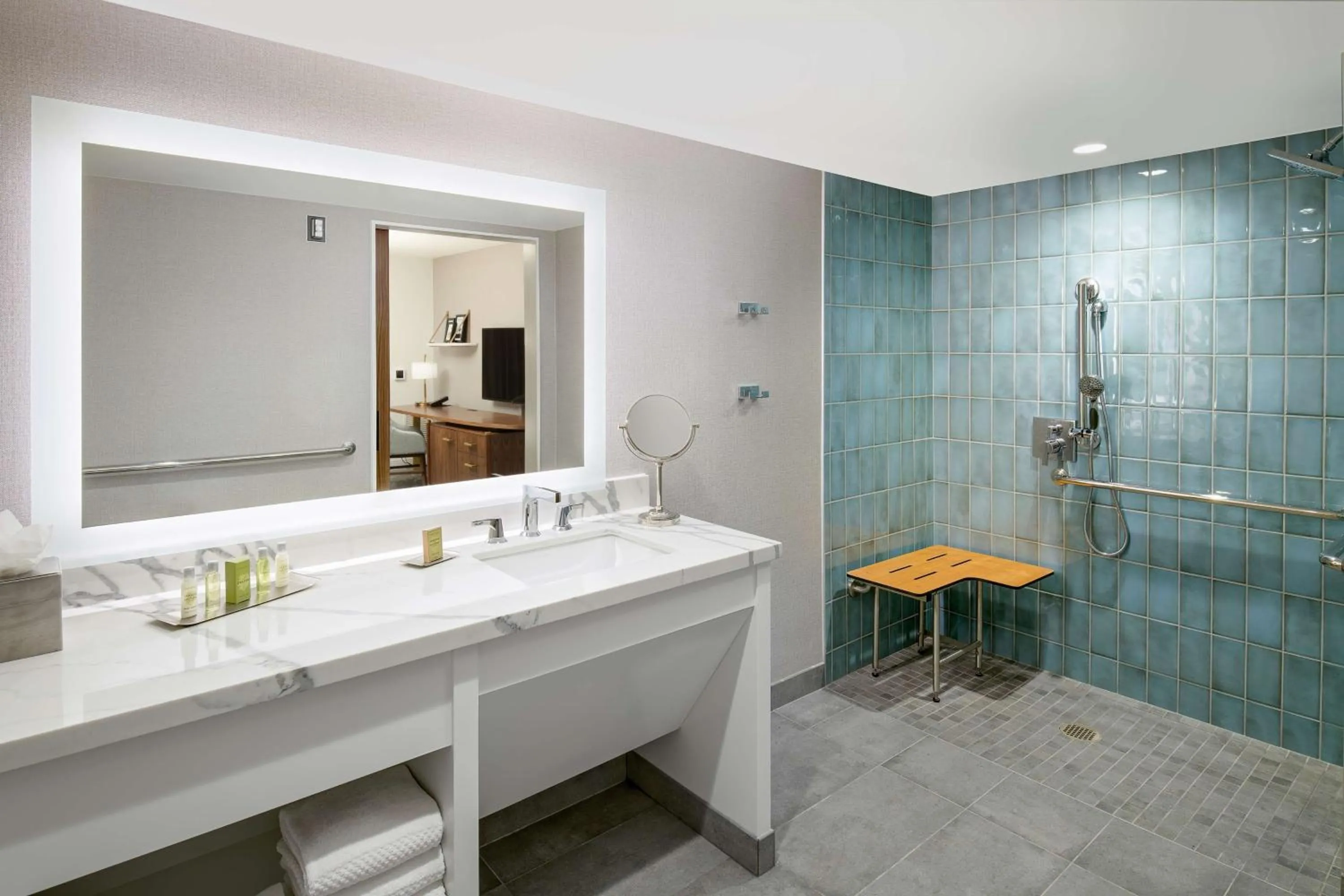 Bathroom in Hilton Los Angeles-Culver City, CA