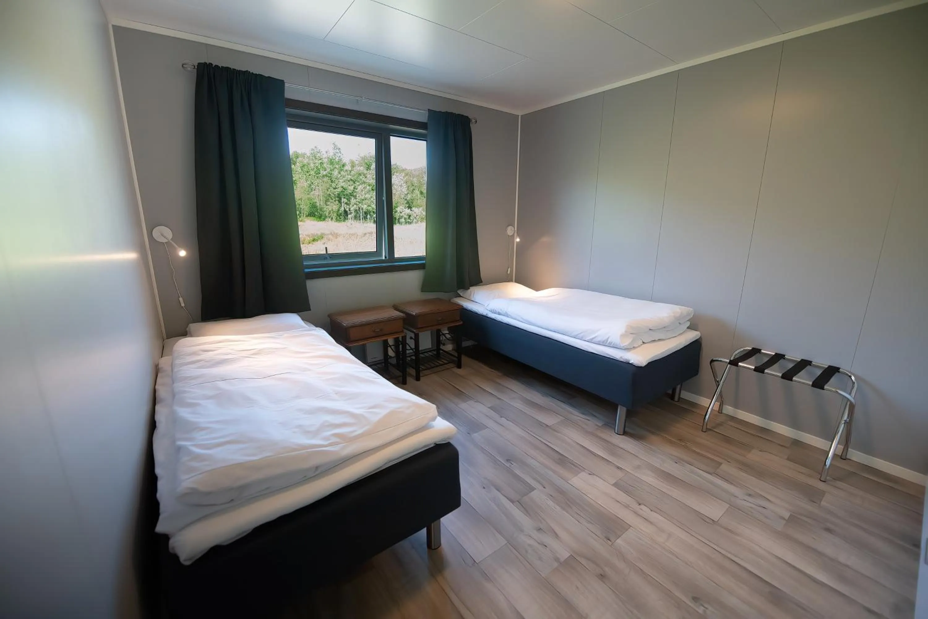 Bed in Senja Fjordhotell and Apartments