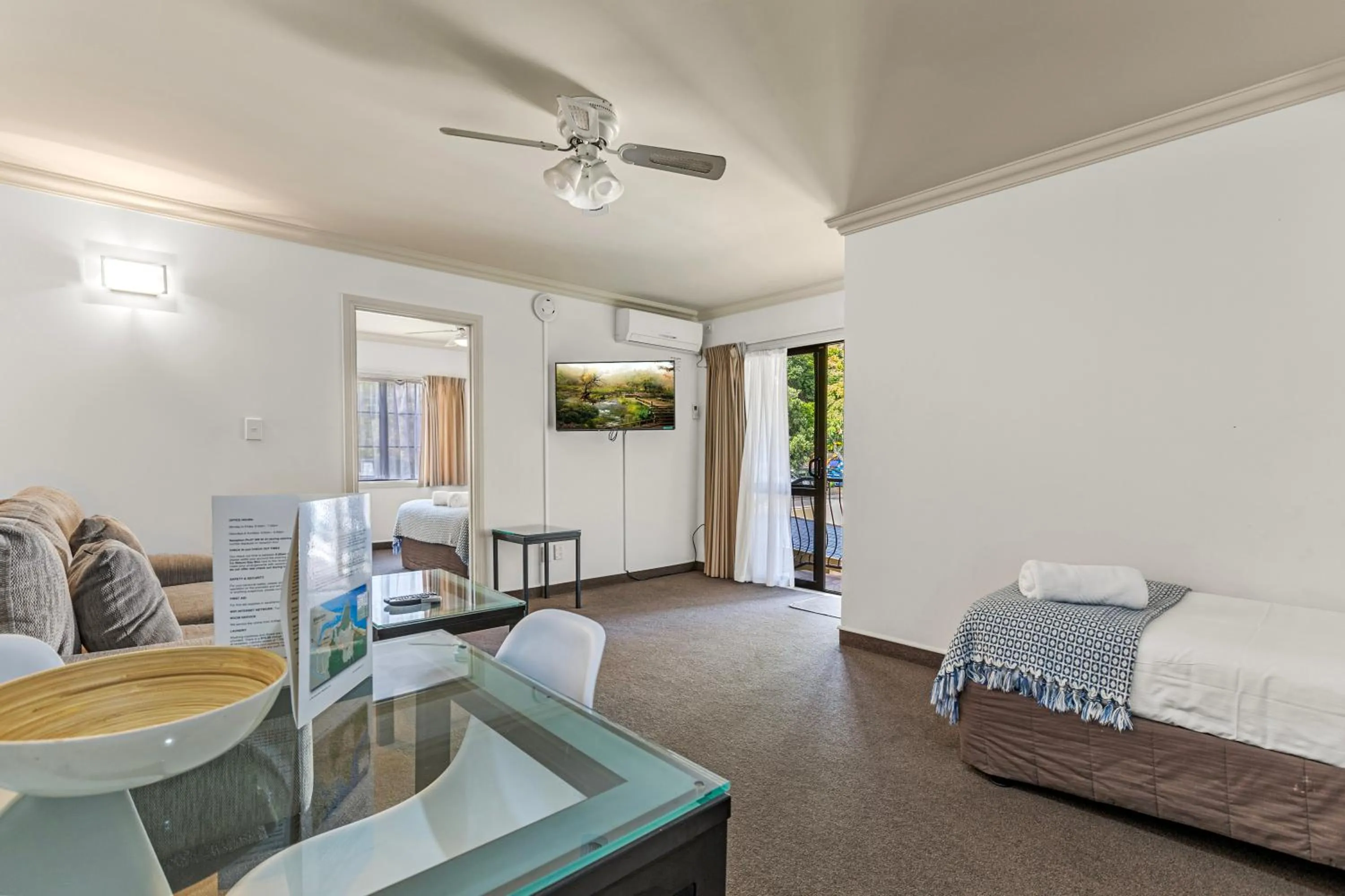 Bed in Tuscany Villas Whakatane