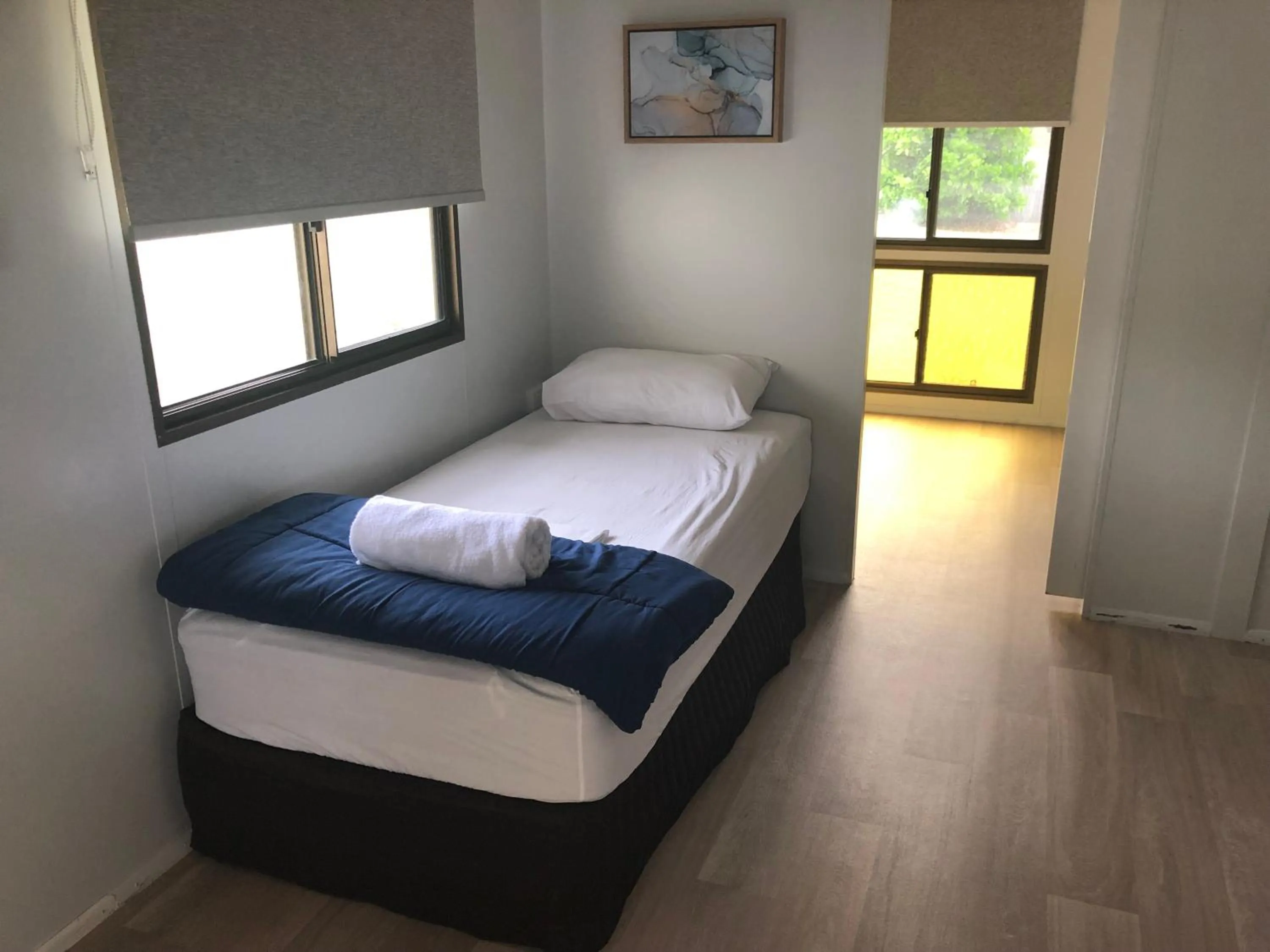 Bed in NRMA Woodgate Beach Holiday Park