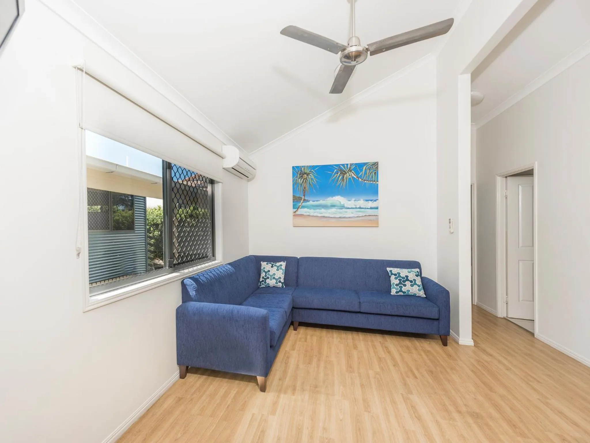 Living room in NRMA Woodgate Beach Holiday Park