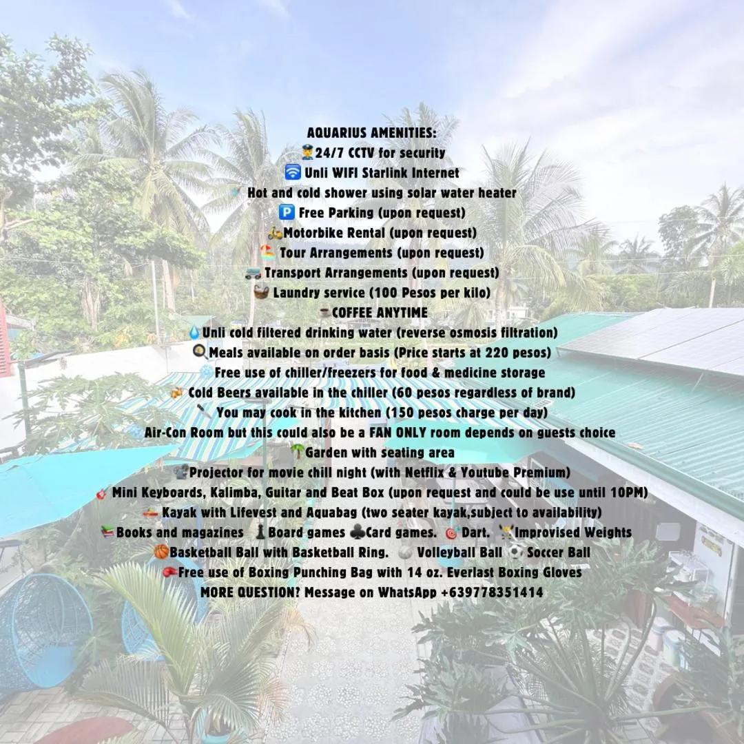Text overlay in Aquarius - Port Barton