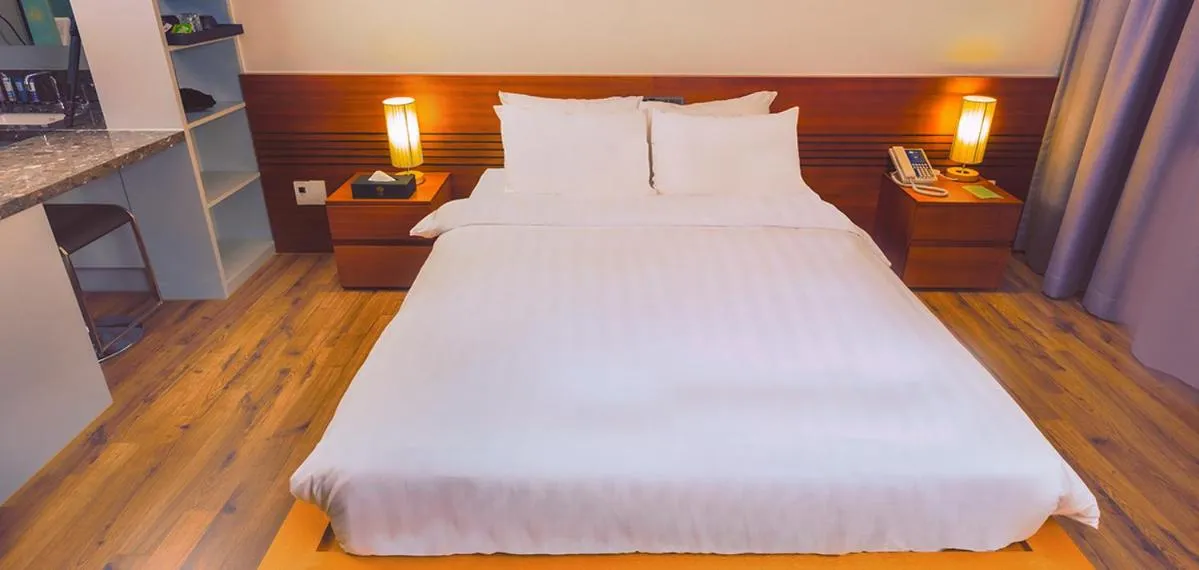 Bed in J One Hotel Cheongju