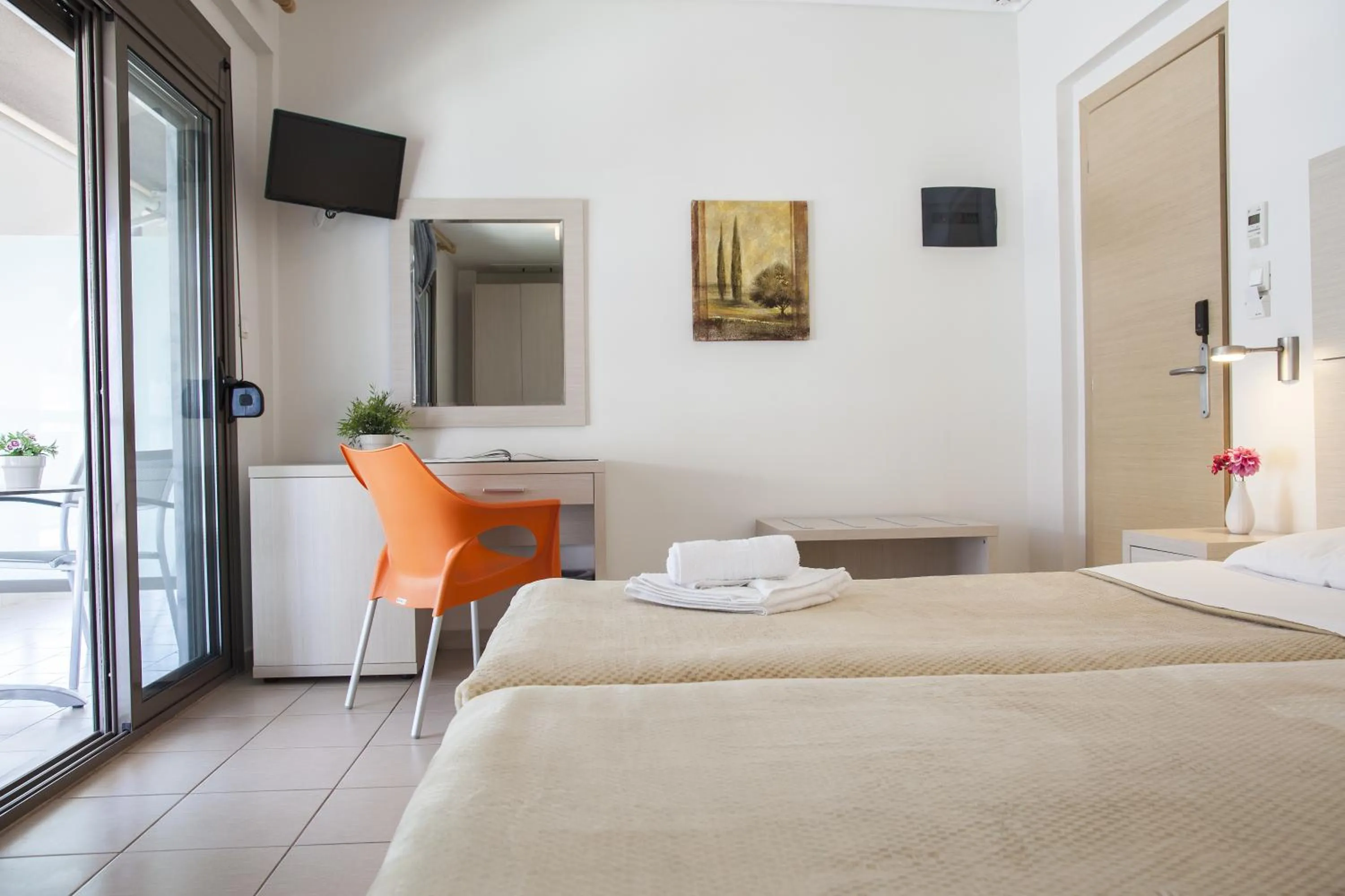 Bedroom, Bed in Hotel Mavridis