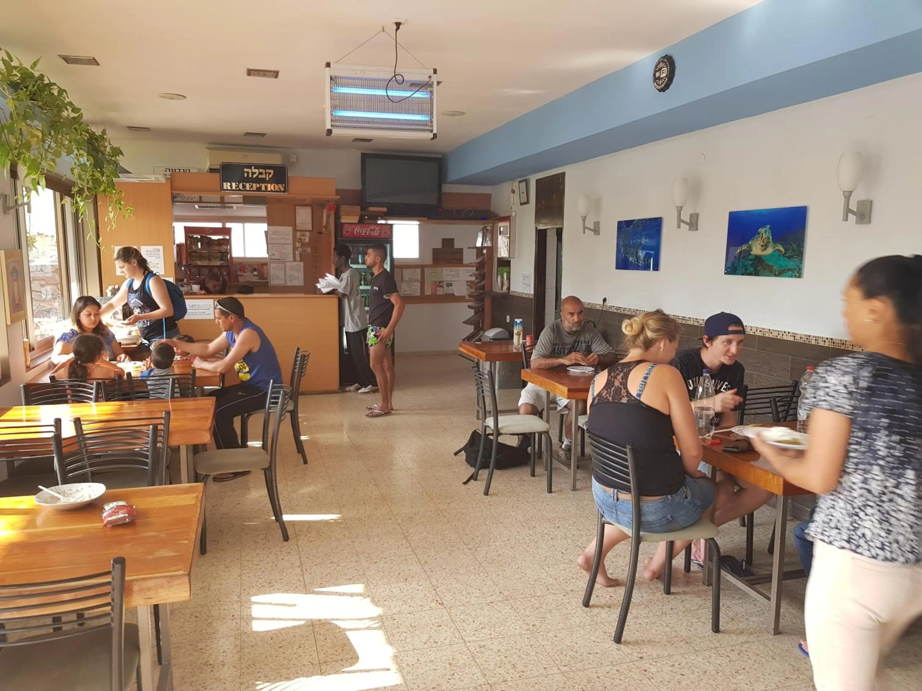 Lobby or reception in Arava Hostel