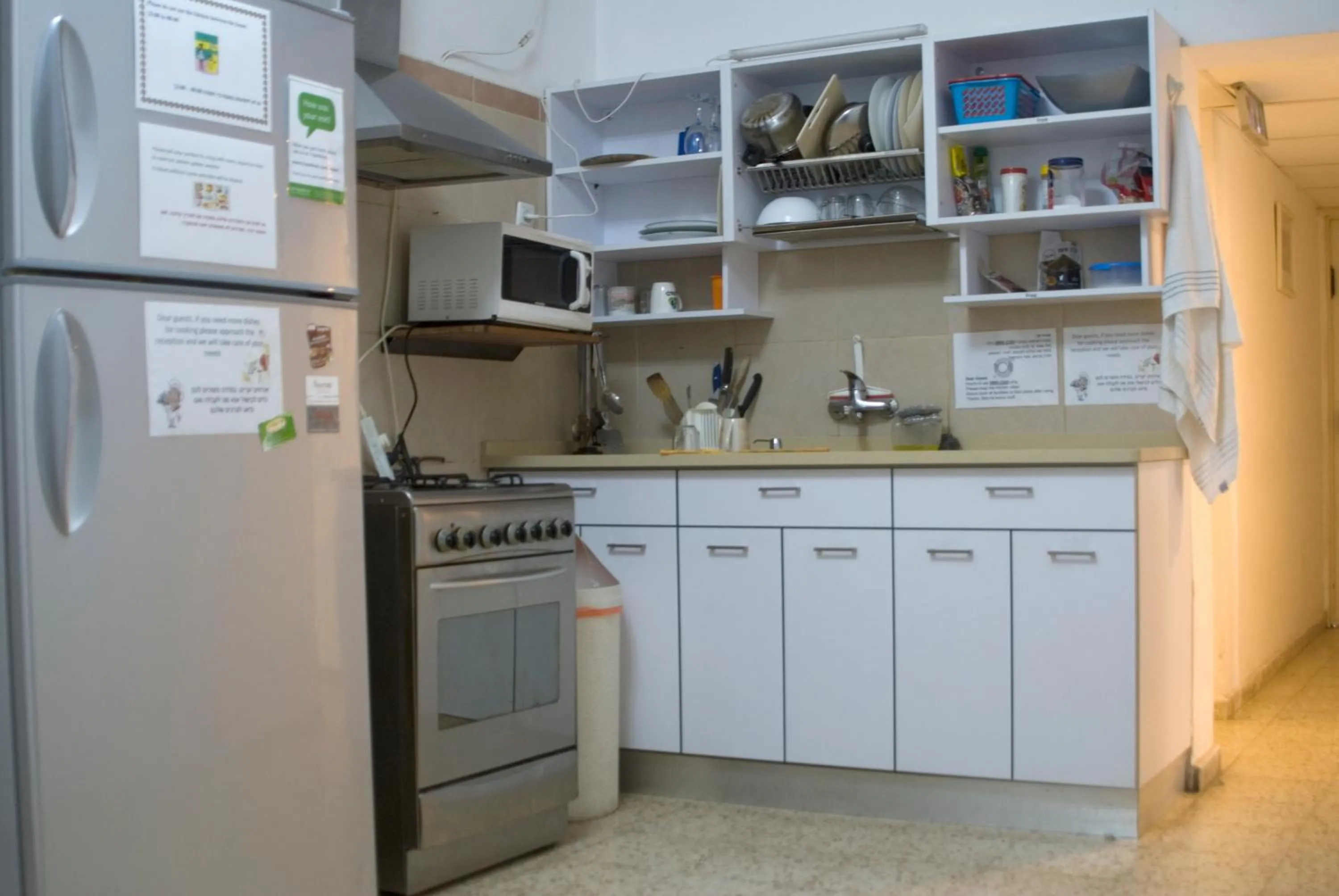 Communal kitchen in Arava Hostel