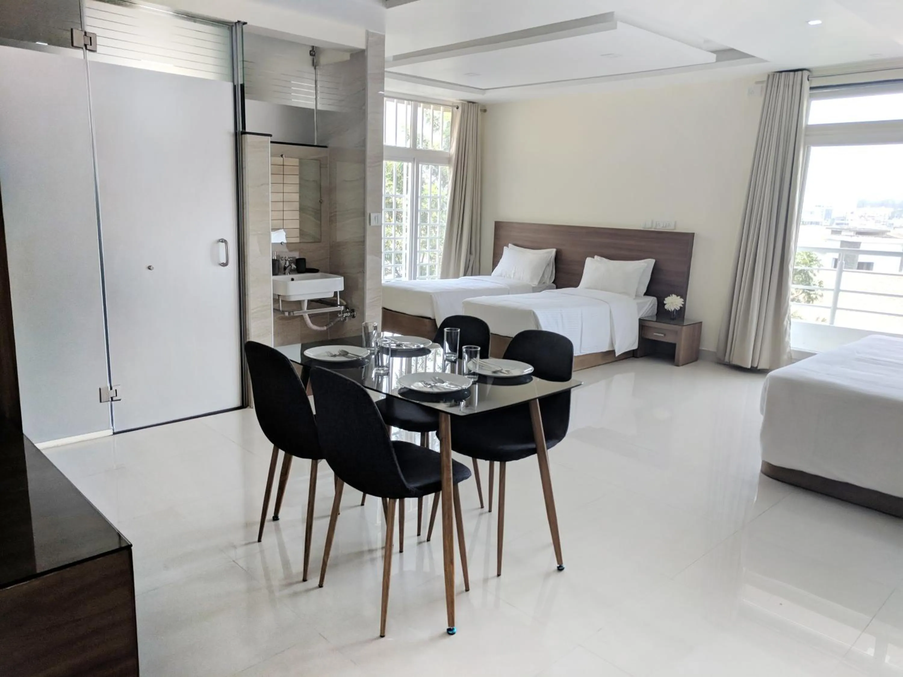 Bed in Clyford Suites