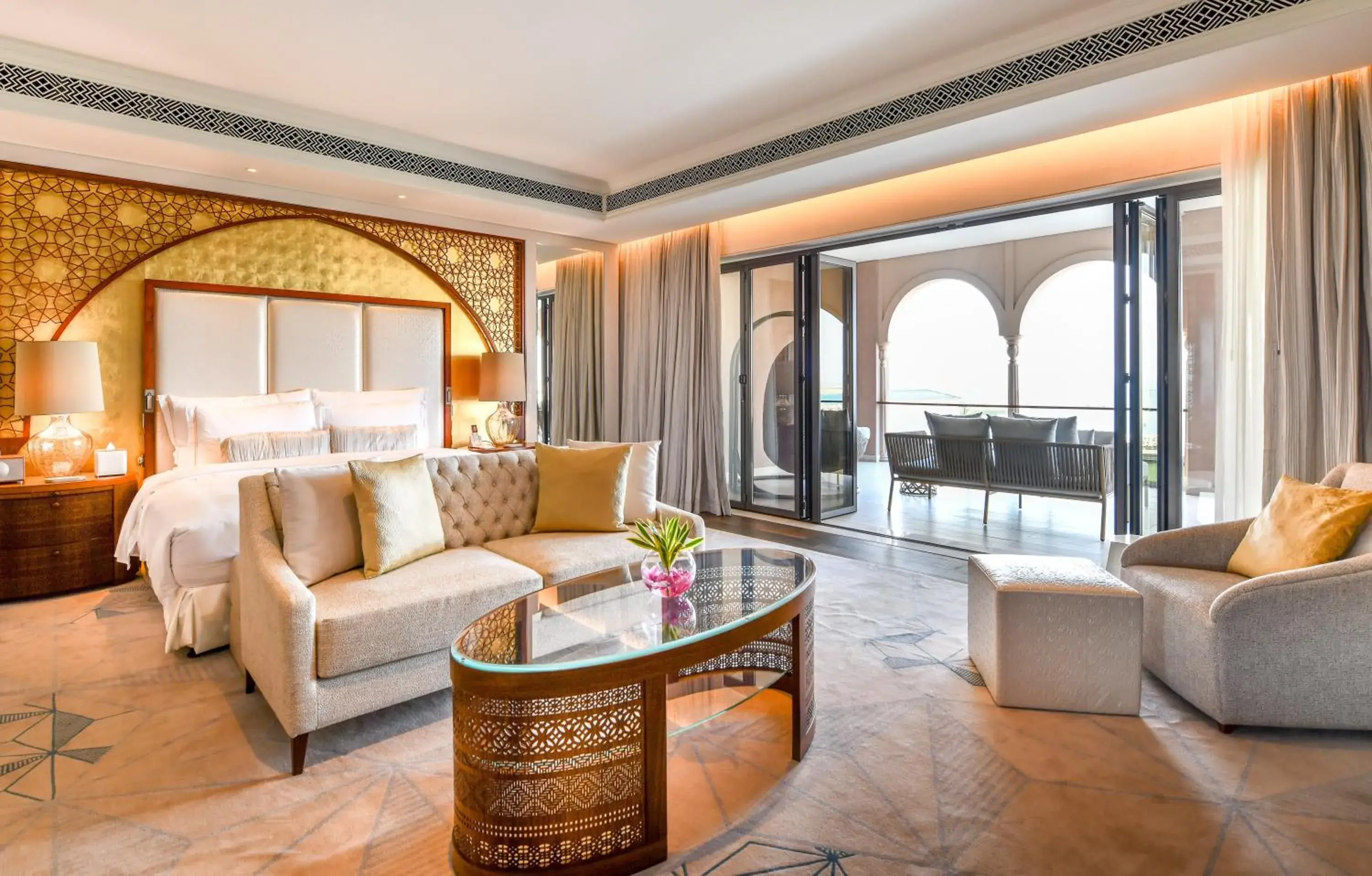 Bed, Seating Area in Royal Saray Resort