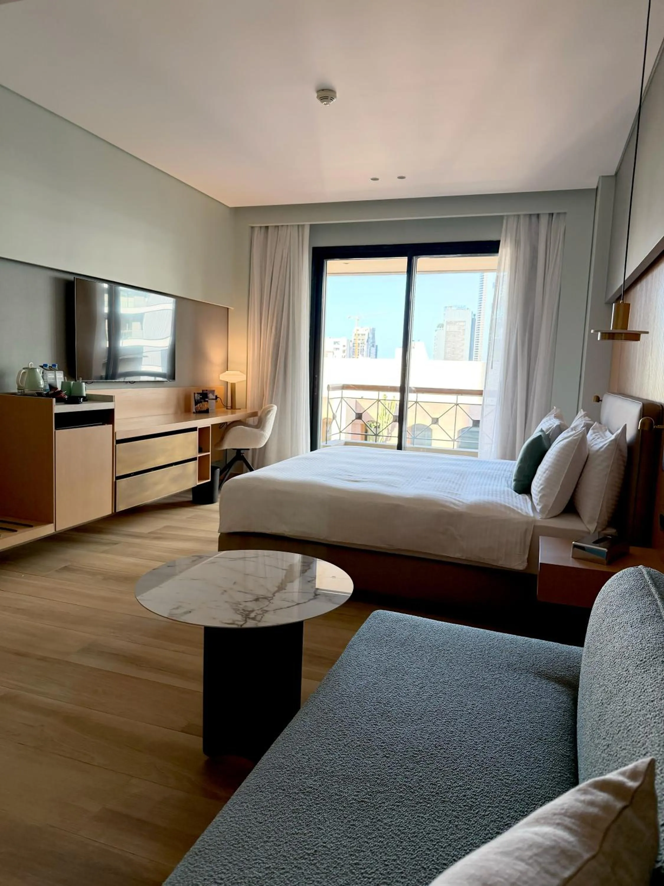 Bed in ParkTower Suites