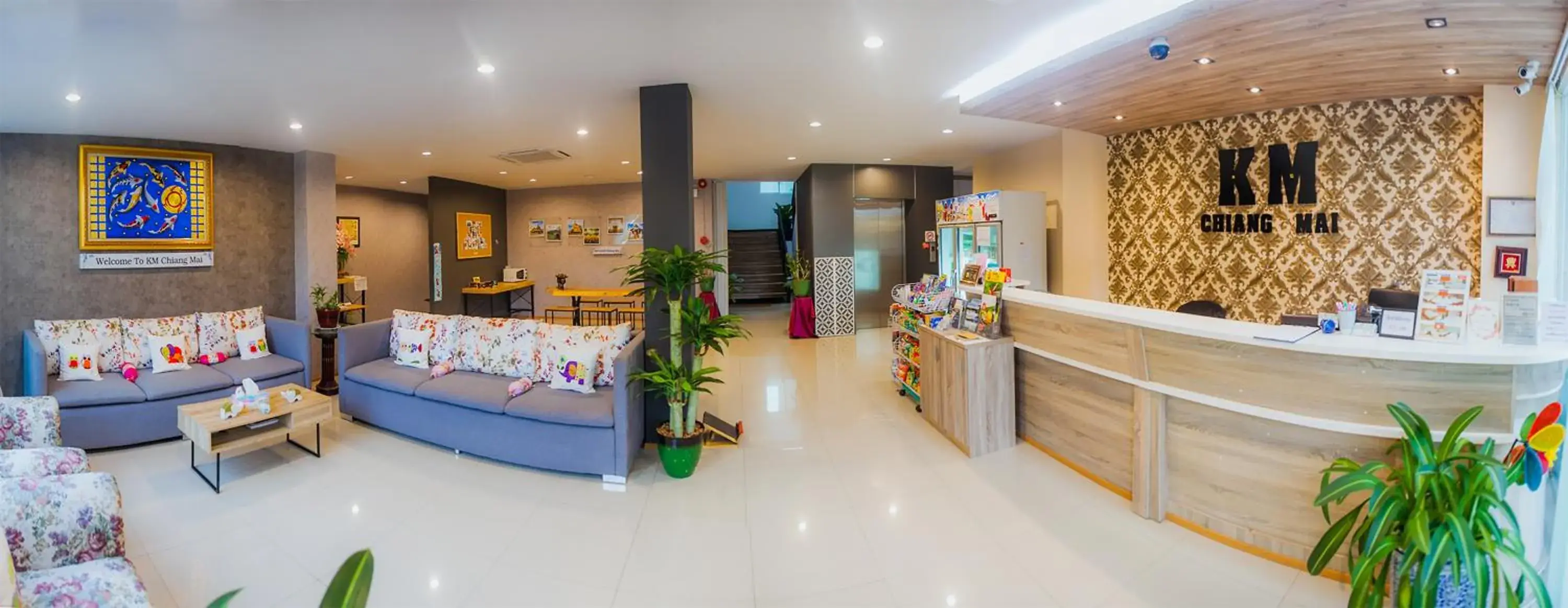 Lobby or reception, Bed in Km Hotel Chiang Mai Lobby or reception, Bed in Km Hotel Chiang Mai