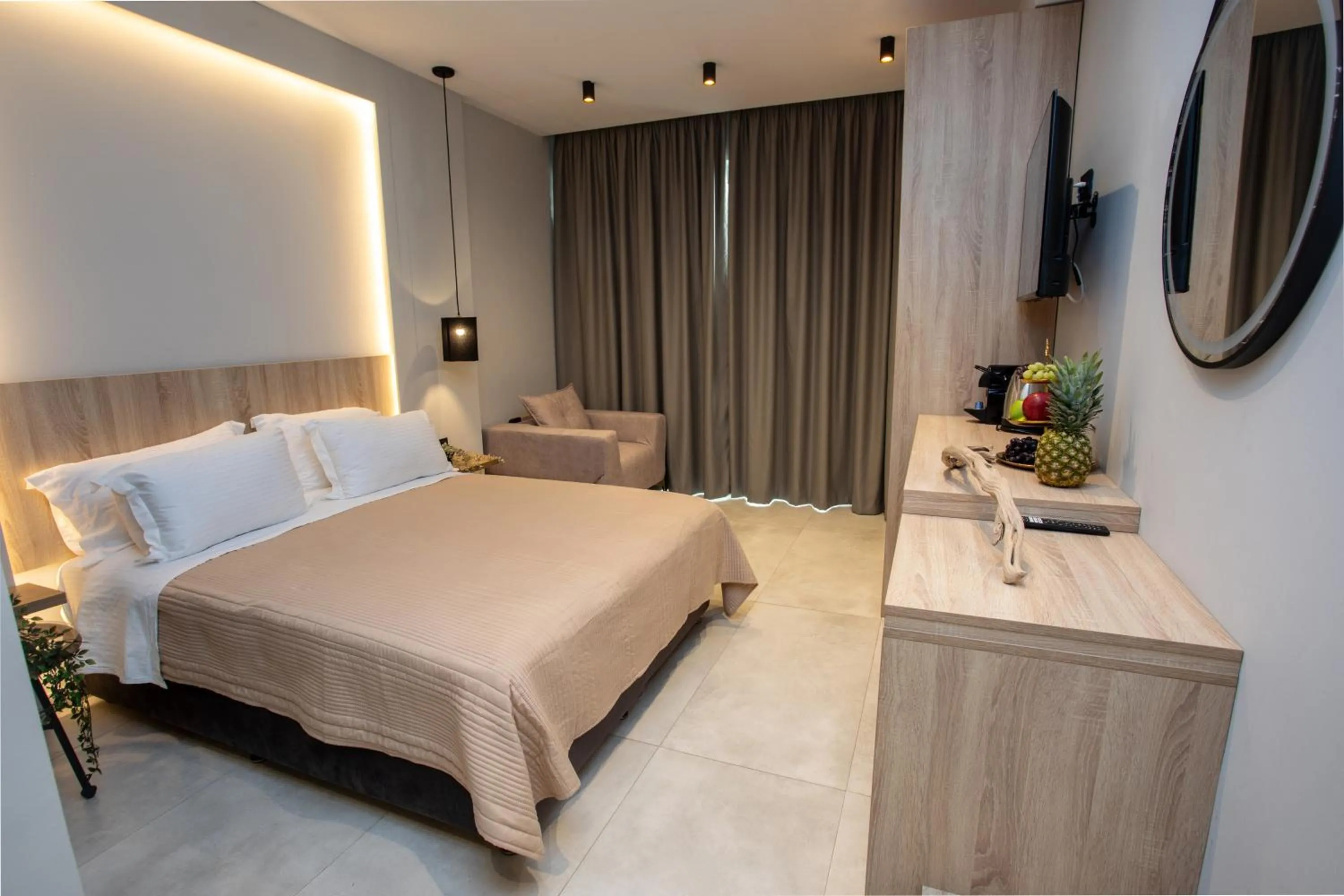 Bed in Enjoy Lichnos Bay Village, Camping, Hotel and Apartments