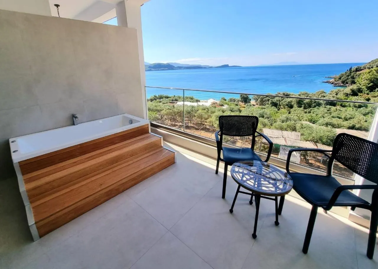 Balcony/Terrace in Enjoy Lichnos Bay Village, Camping, Hotel and Apartments