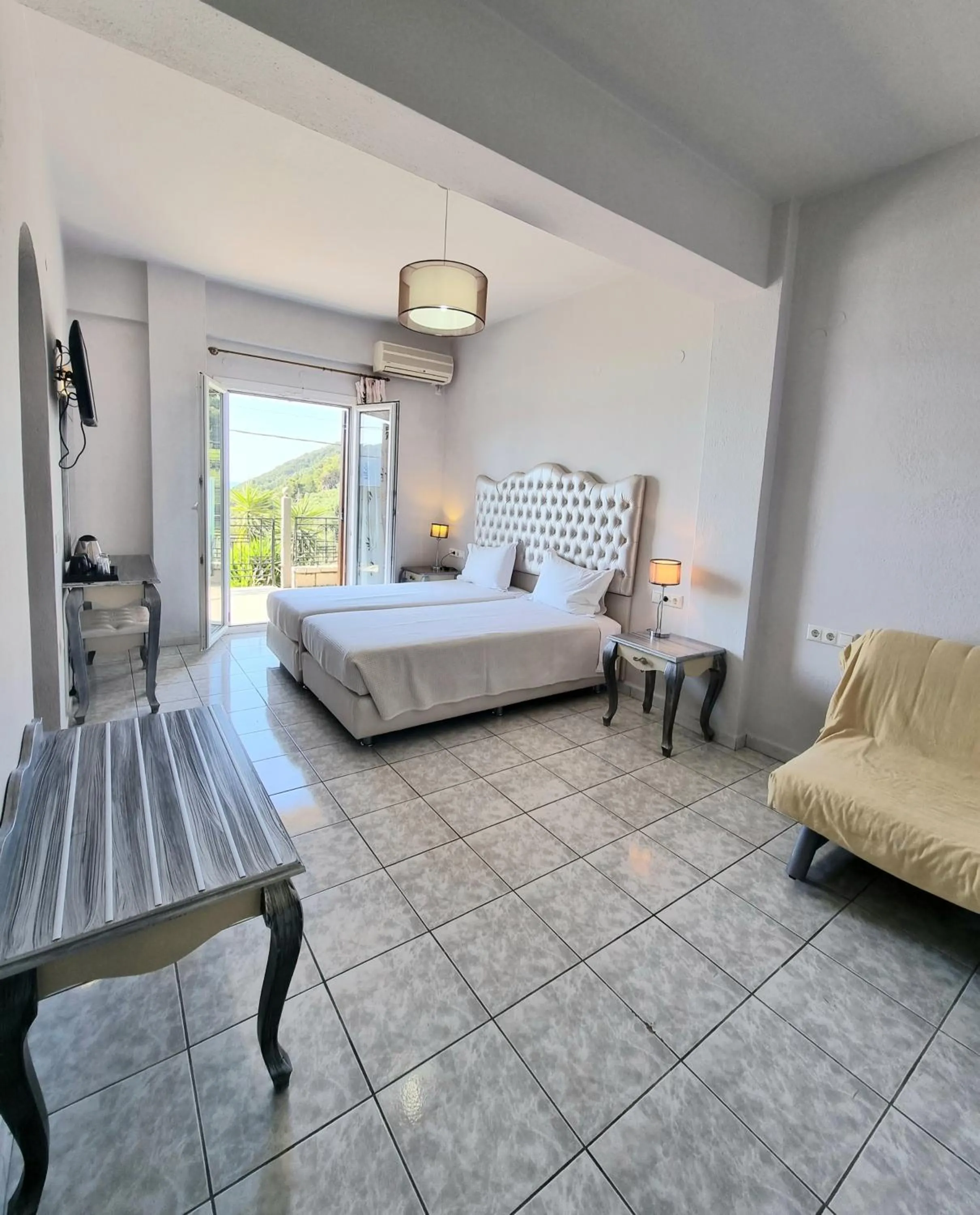 Bedroom, Bed in Enjoy Lichnos Bay Village, Camping, Hotel and Apartments