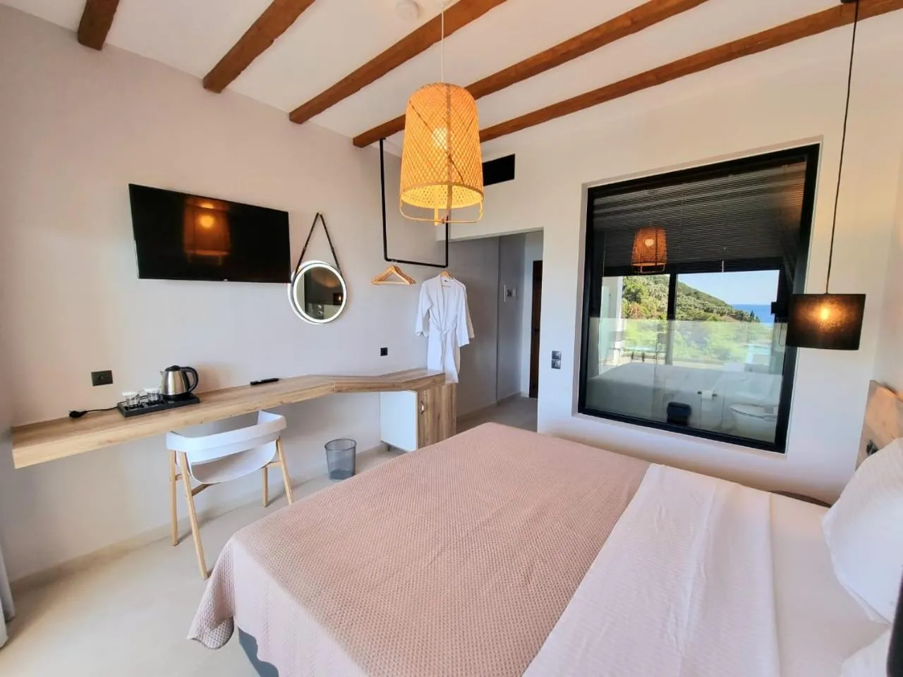 Bedroom, Bed in Enjoy Lichnos Bay Village, Camping, Hotel and Apartments