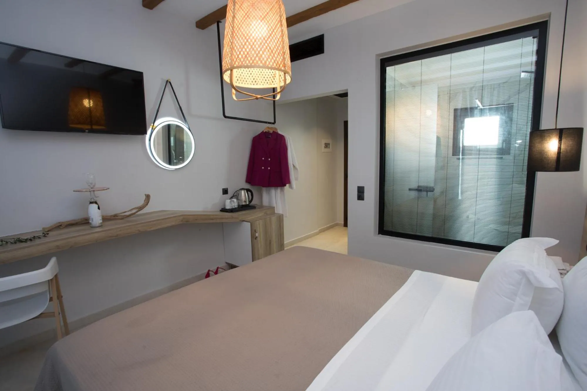 Bed in Enjoy Lichnos Bay Village, Camping, Hotel and Apartments