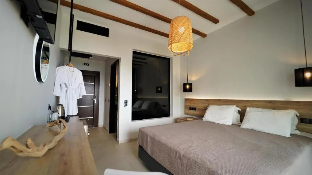 Bed in Enjoy Lichnos Bay Village, Camping, Hotel and Apartments