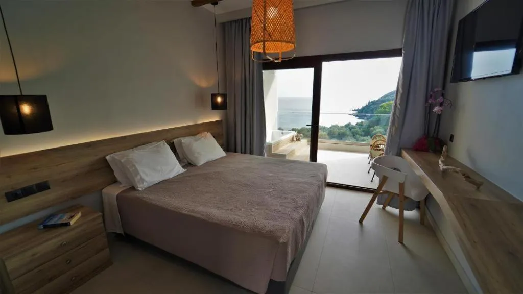 Bed in Enjoy Lichnos Bay Village, Camping, Hotel and Apartments