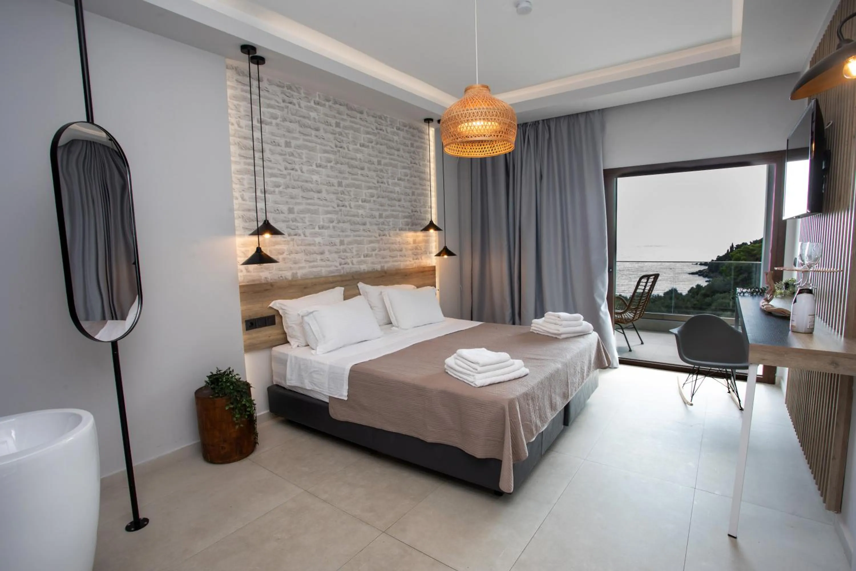 Bed in Enjoy Lichnos Bay Village, Camping, Hotel and Apartments