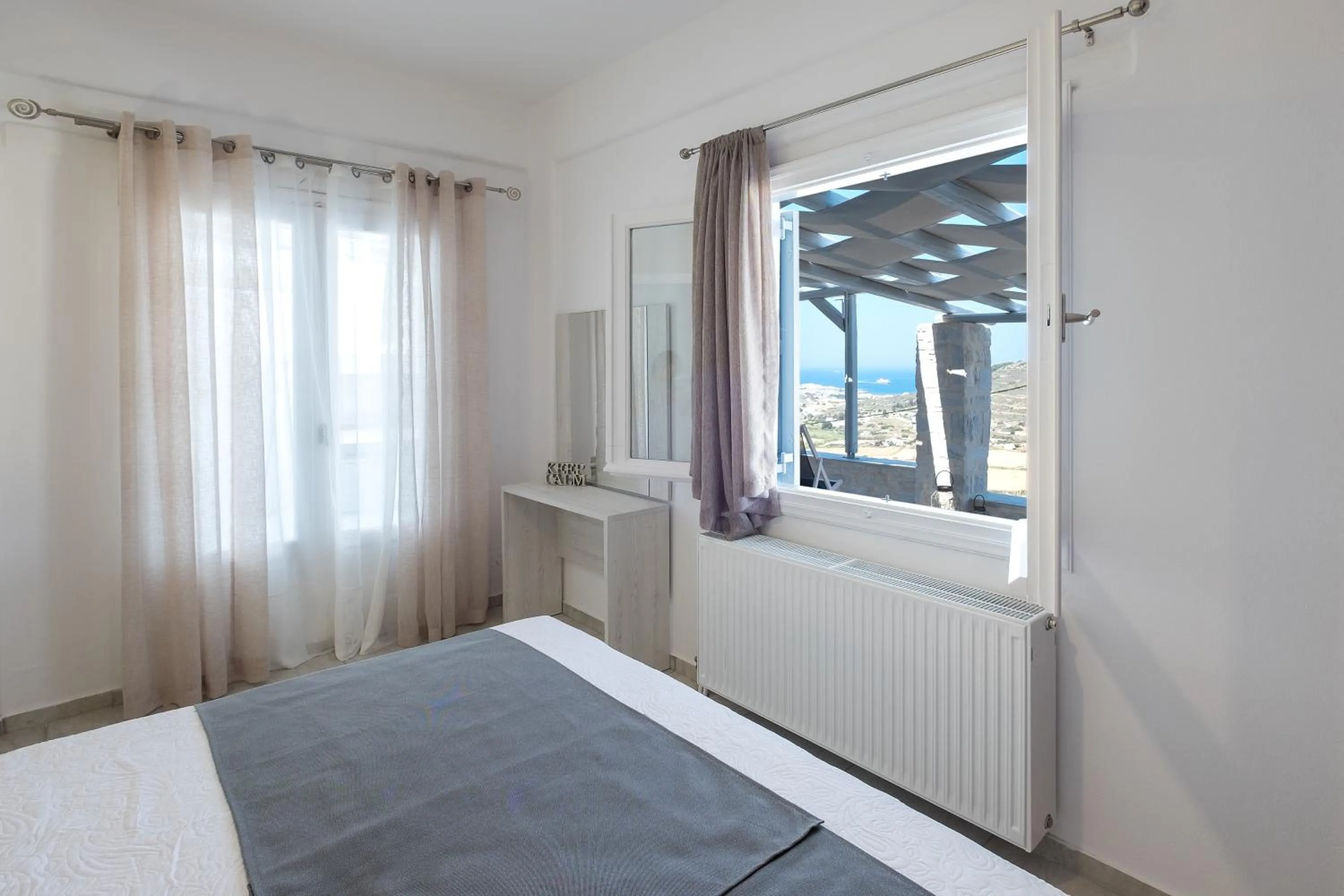 Bed in Paros Villas Nereids