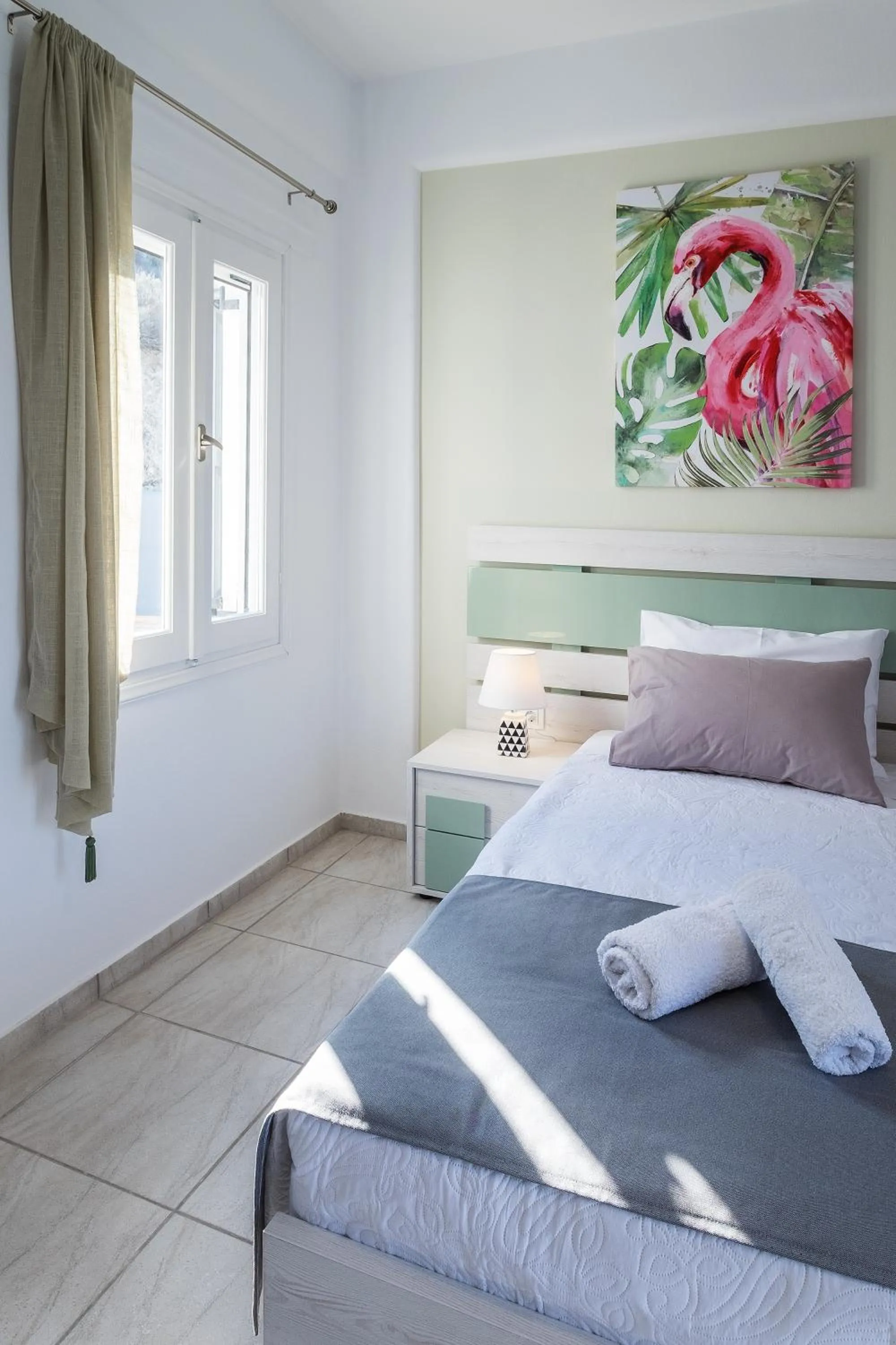 Sea view, Bed in Paros Villas Nereids