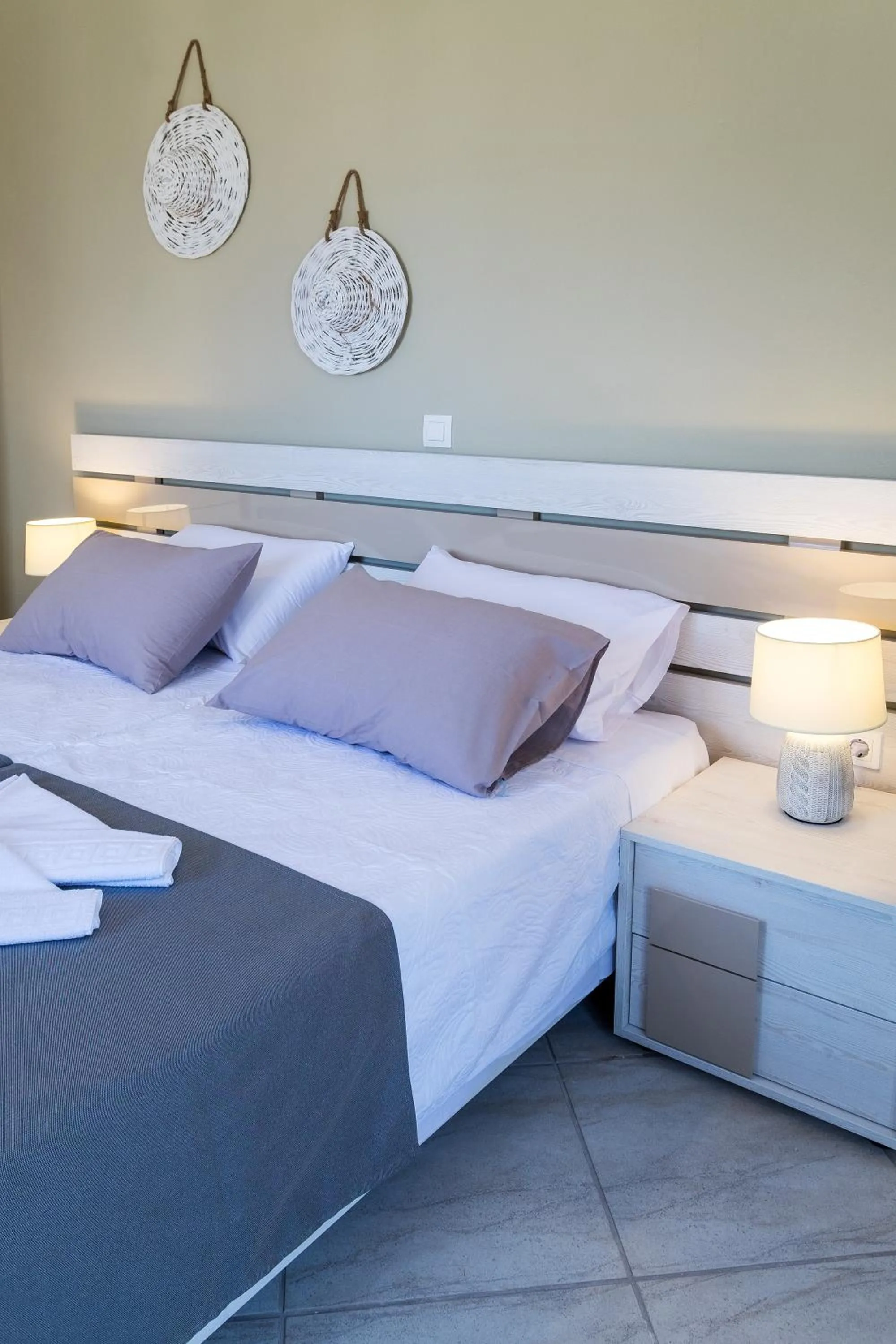 Bed in Paros Villas Nereids