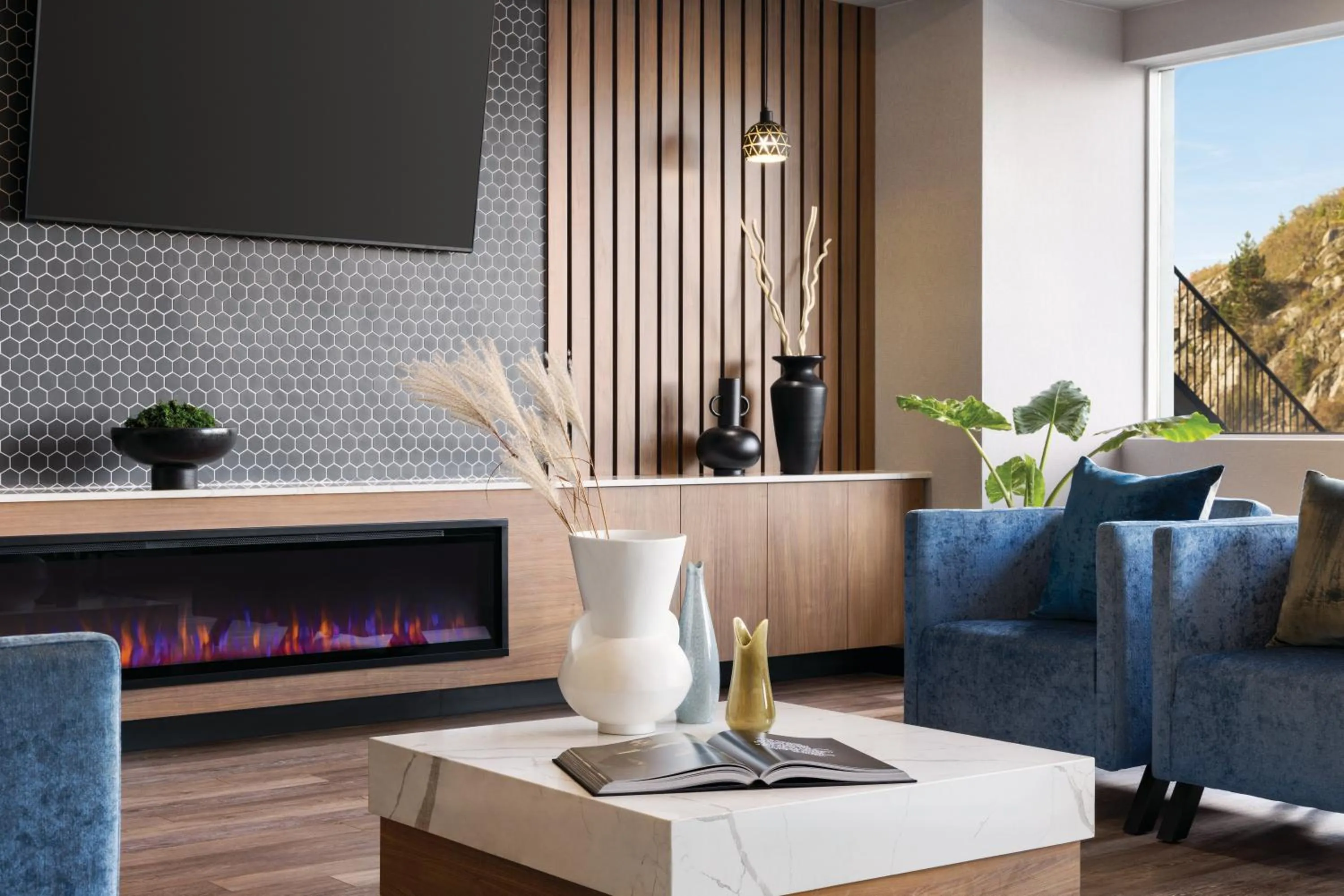 Seating area in Crowne Plaza Saint John Harbour View by IHG