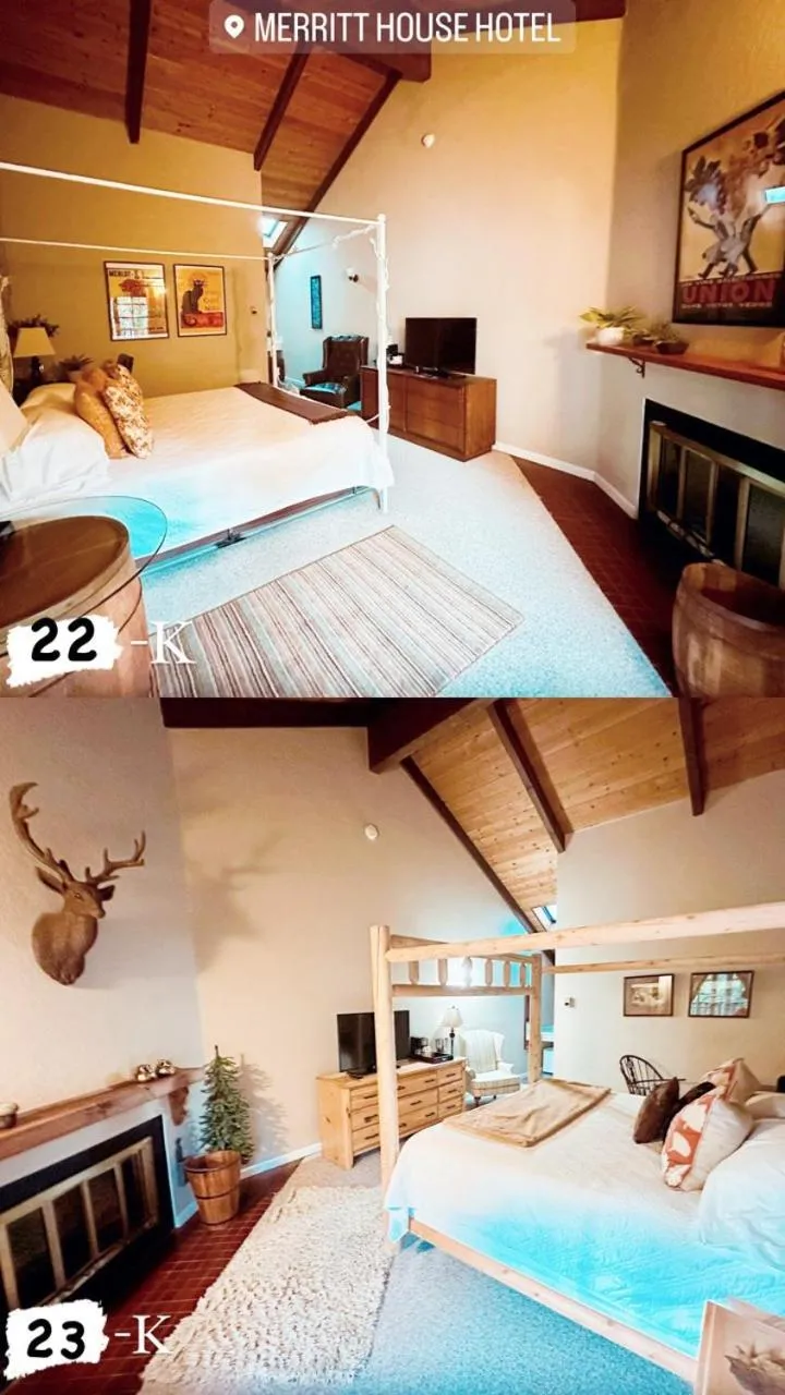 Bed in Merritt House Hotel