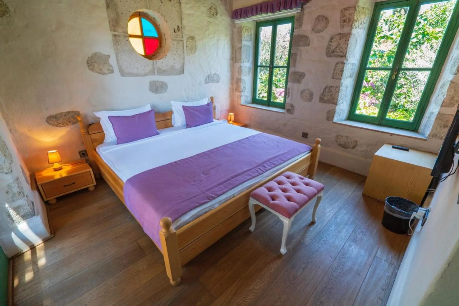Bed in Zen Alacati Hotel