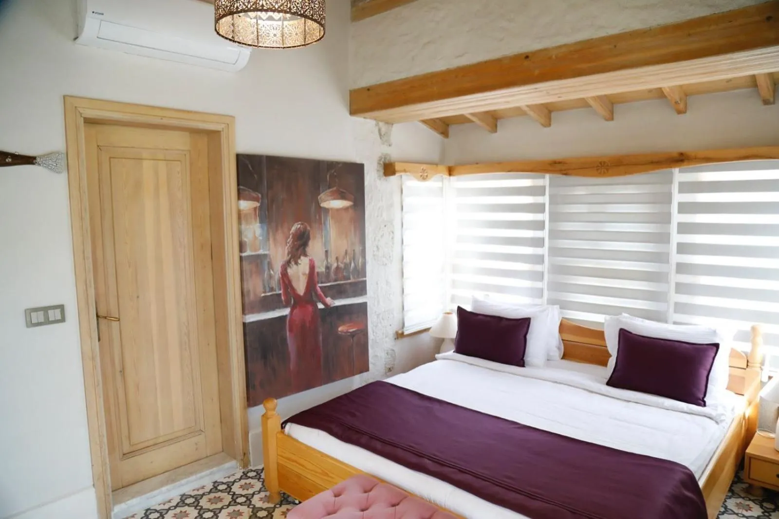 Bed in Zen Alacati Hotel