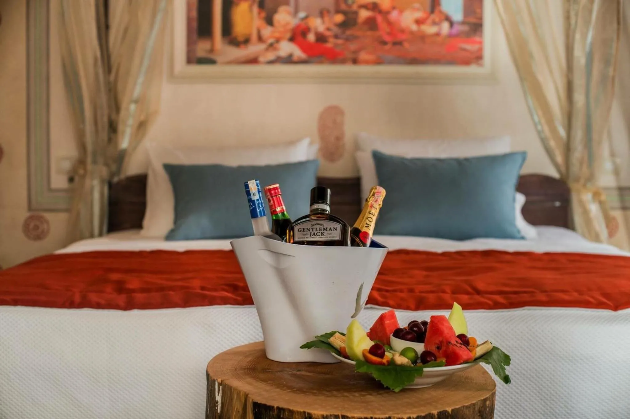 Bed in Zen Alacati Hotel