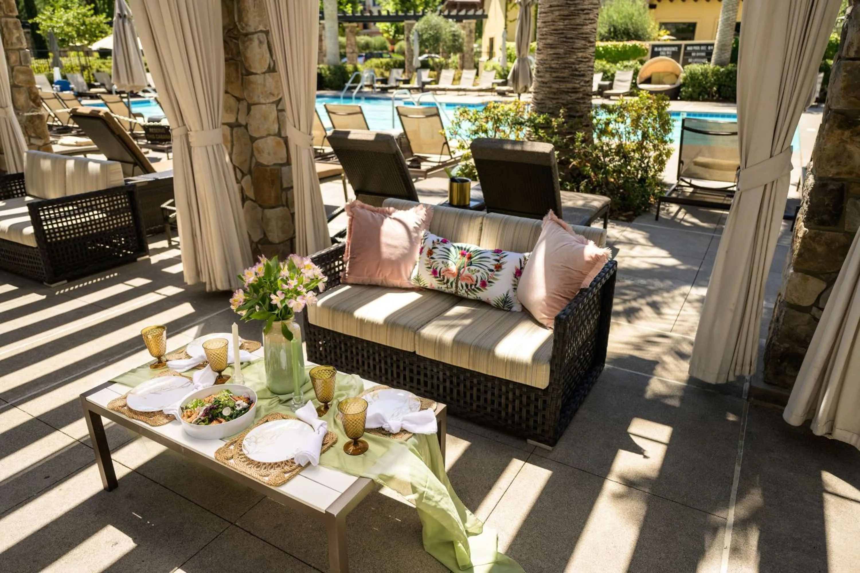 Pool view in Grand Reserve at The Meritage