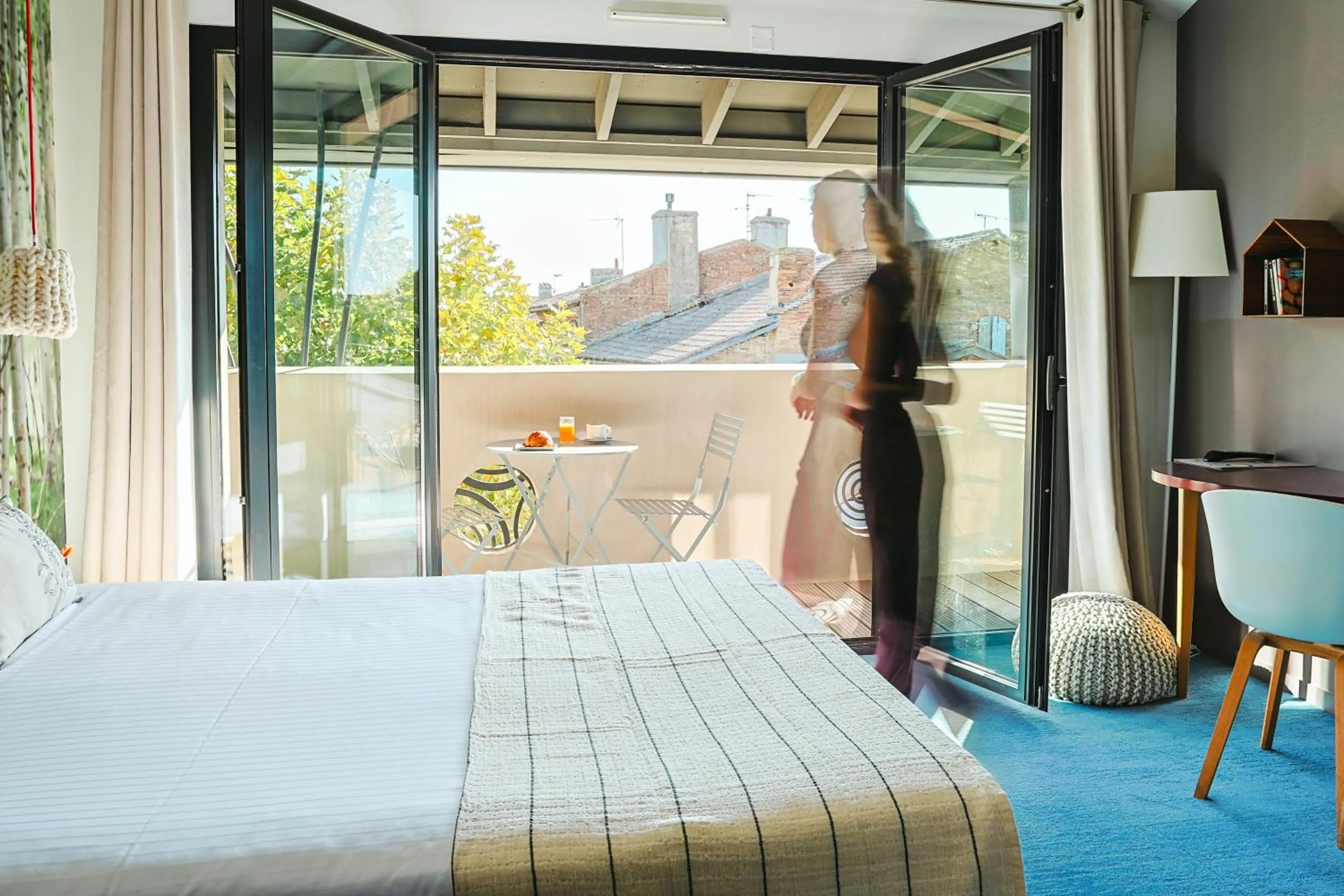 Balcony/Terrace, Bed in L’Échappée Belle