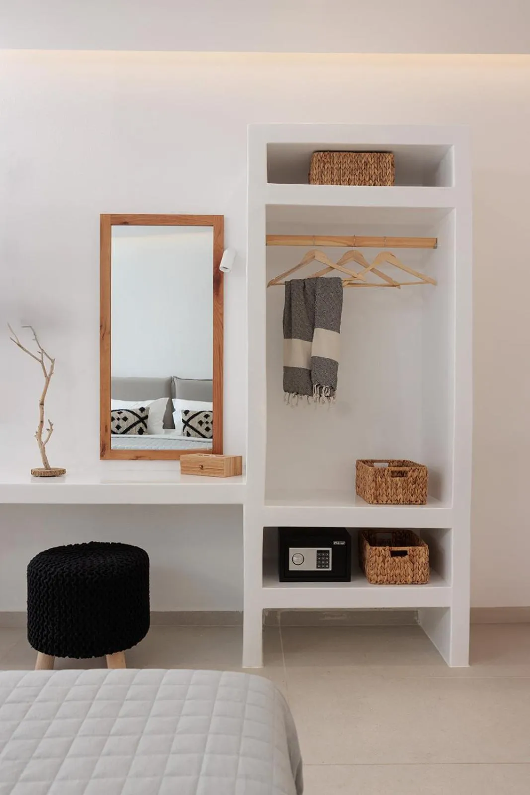 wardrobe, Bed in Anemomilos Beach hotel