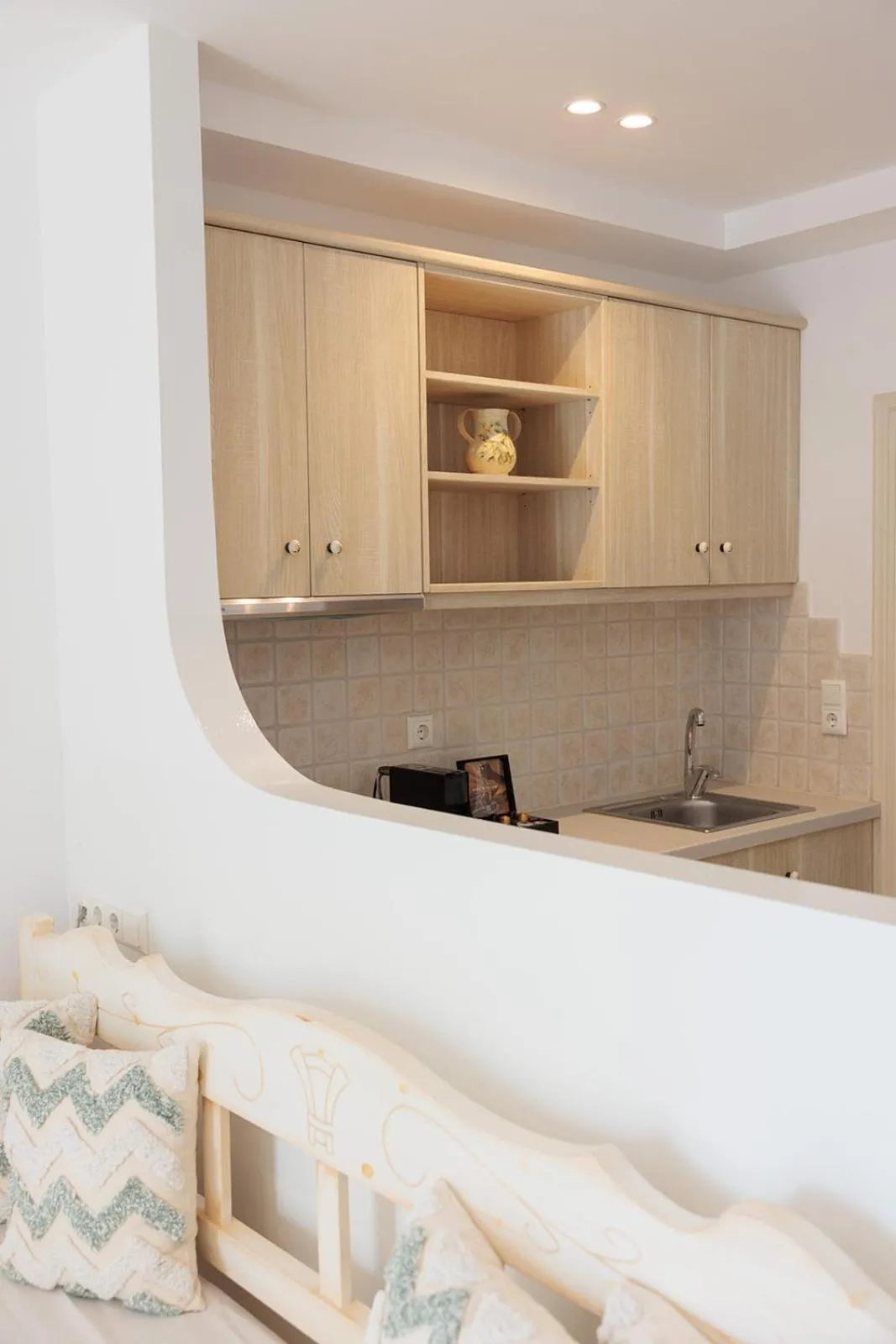 Kitchen or kitchenette in Anemomilos Beach hotel