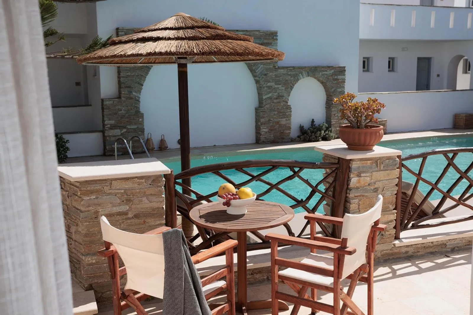 Seating area in Anemomilos Beach hotel