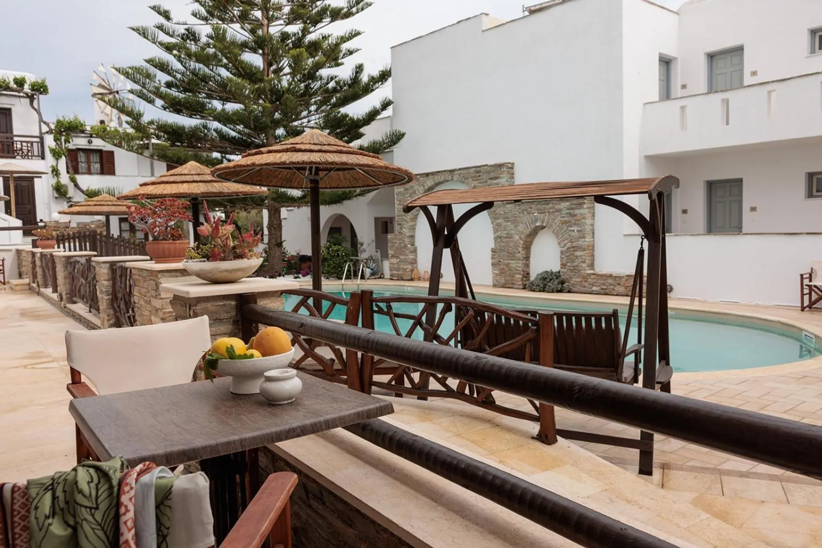 Pool view in Anemomilos Beach hotel