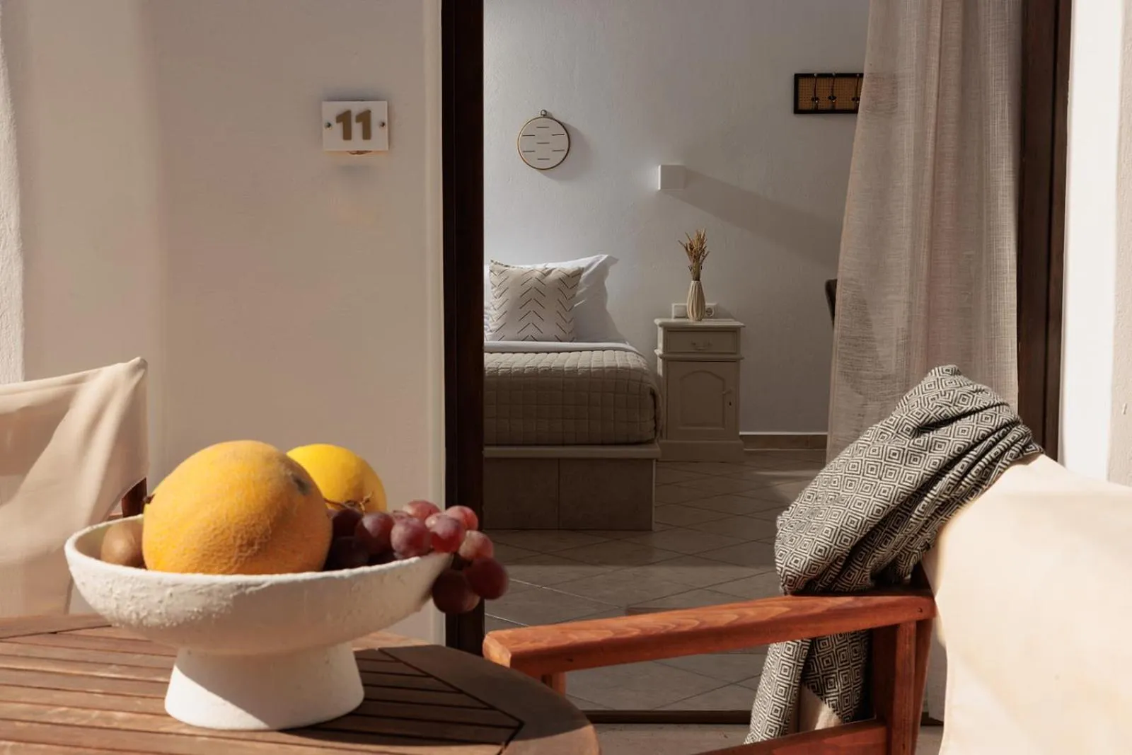 Bedroom, Bed in Anemomilos Beach hotel