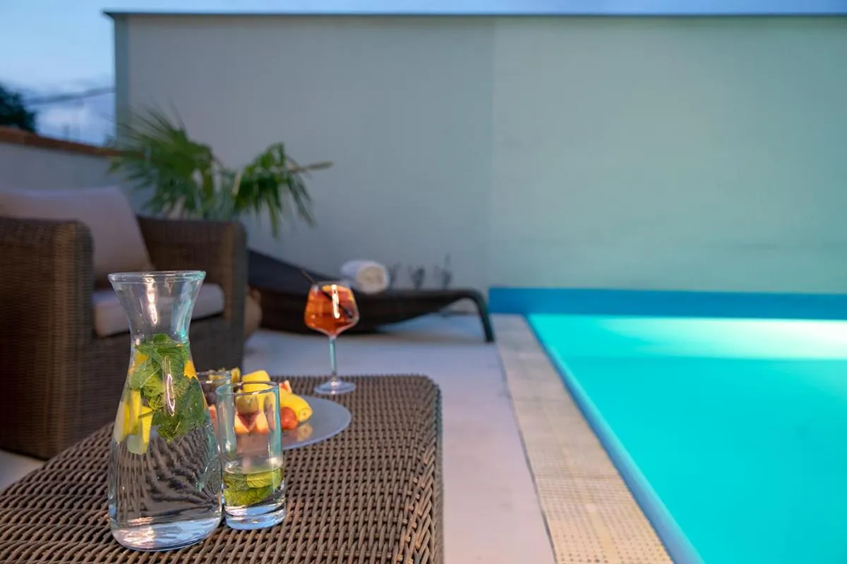 Swimming pool in Hotel Abácie & Wellness