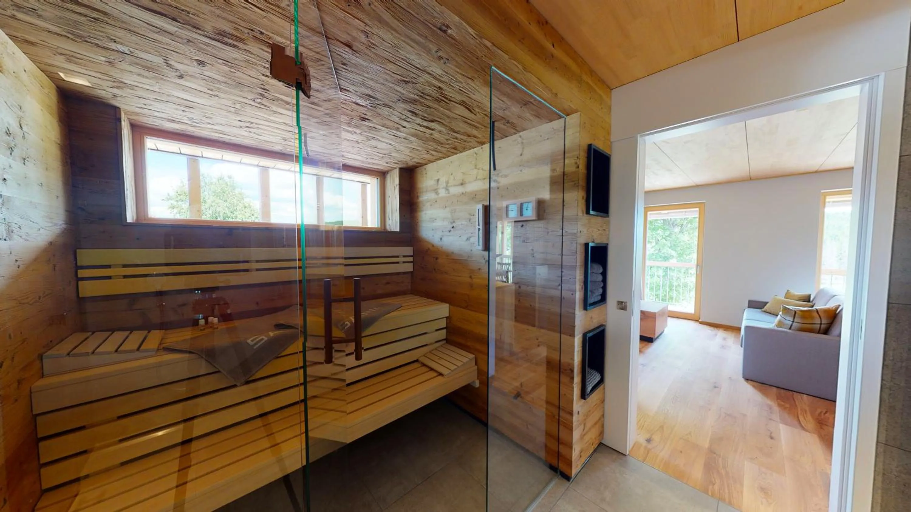 Sauna in Landhotel und Apartments Sonneck