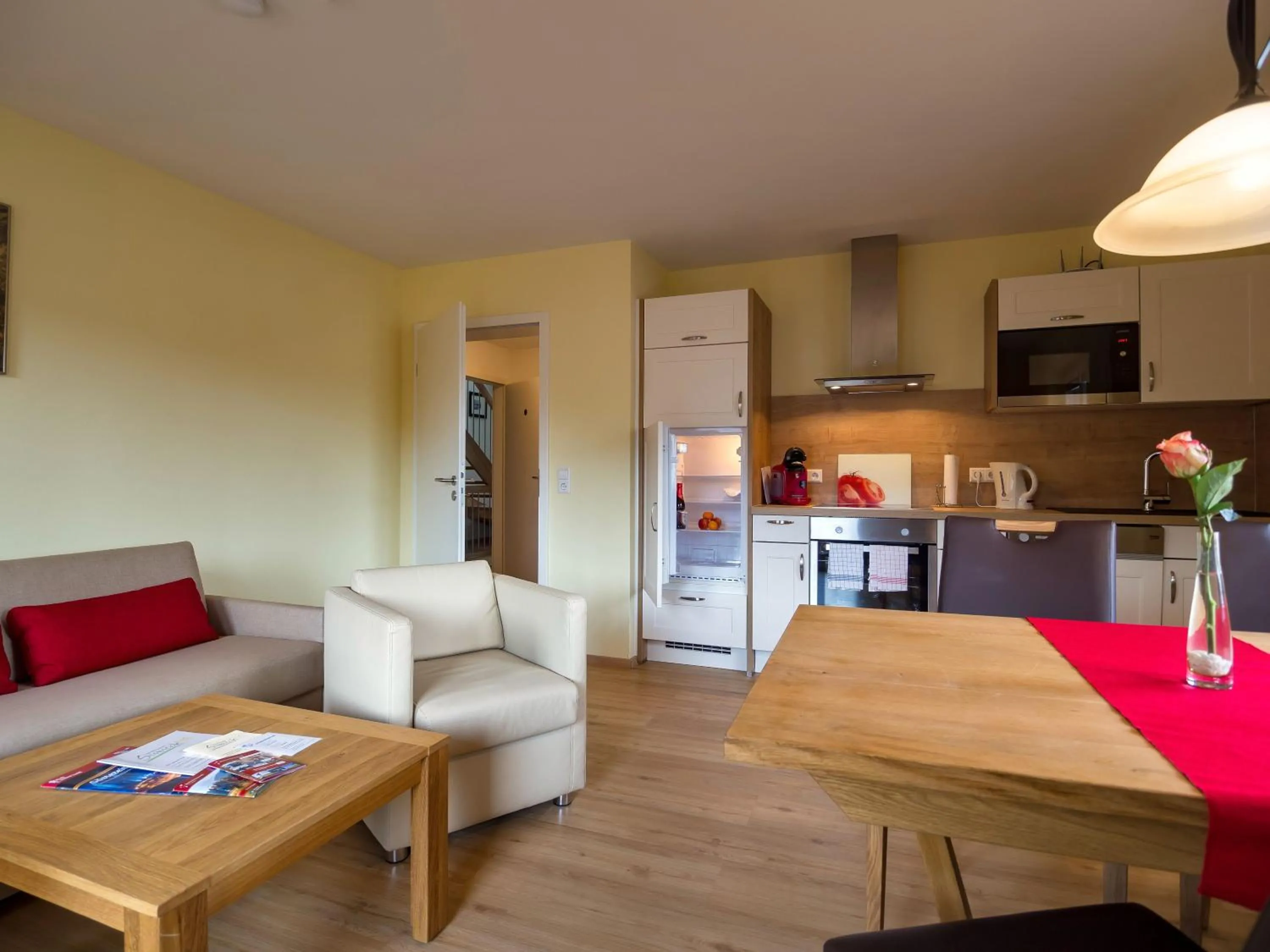 Kitchen or kitchenette in Landhotel und Apartments Sonneck