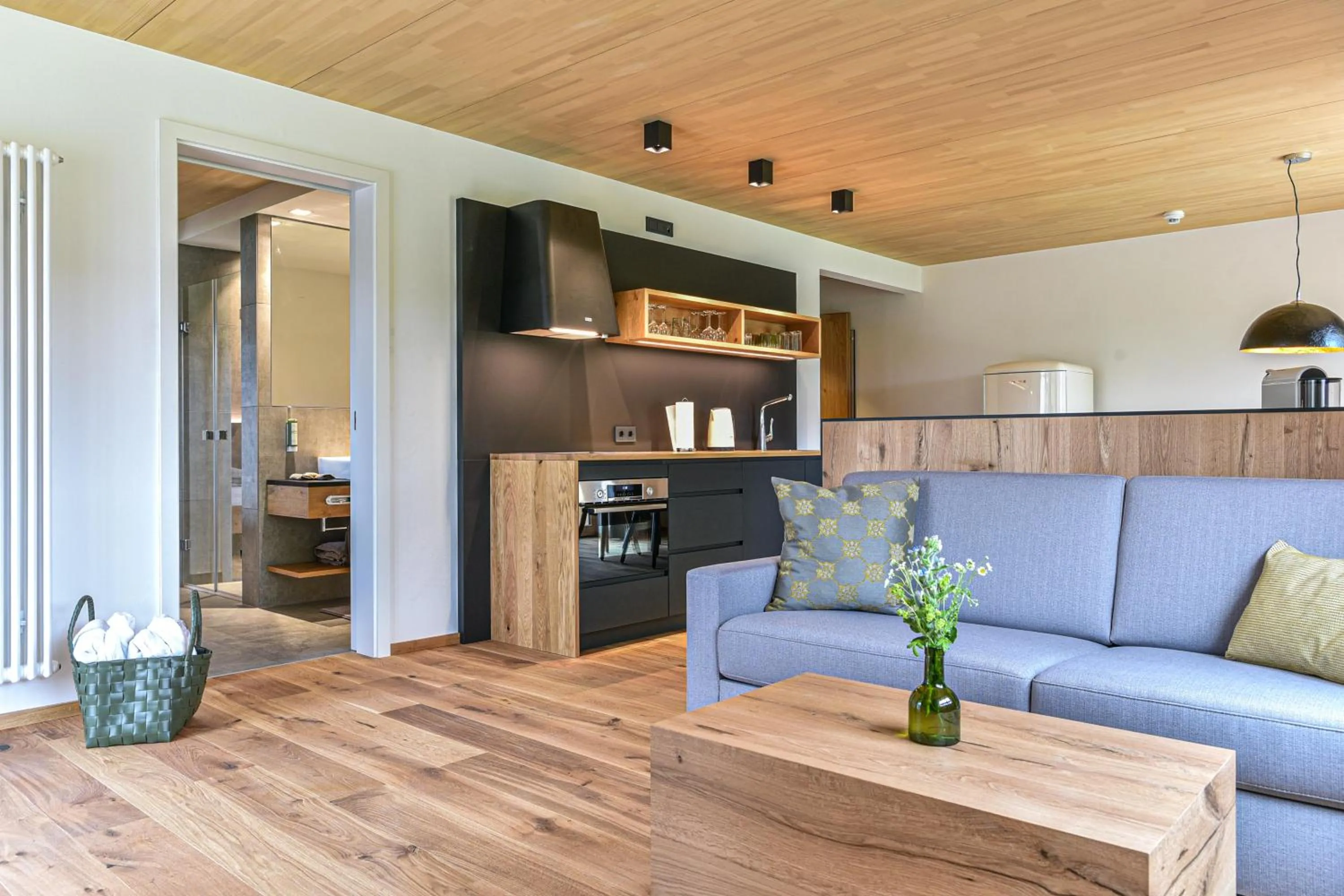Kitchen or kitchenette in Landhotel und Apartments Sonneck