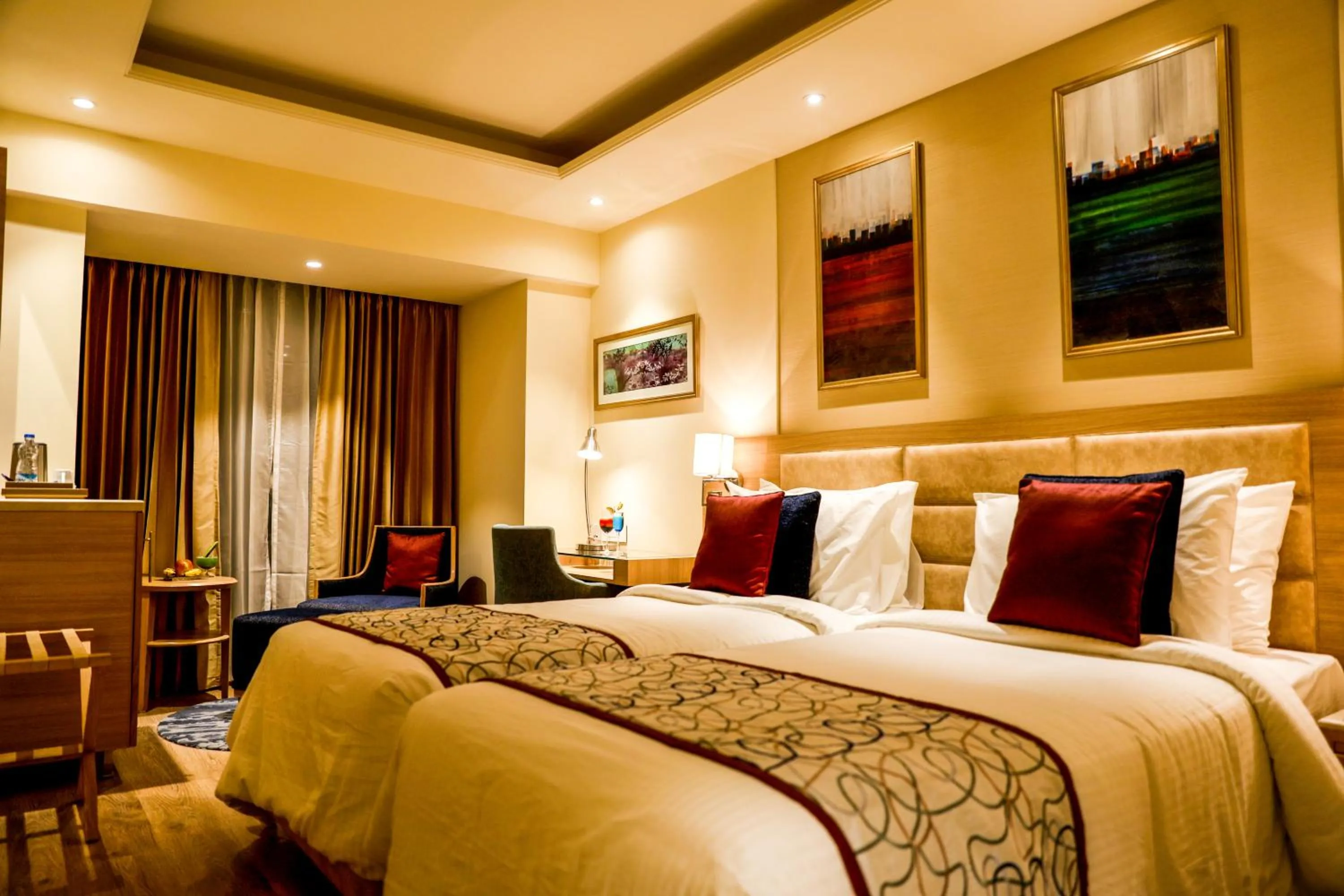 Bed in Singhania Sarovar Portico