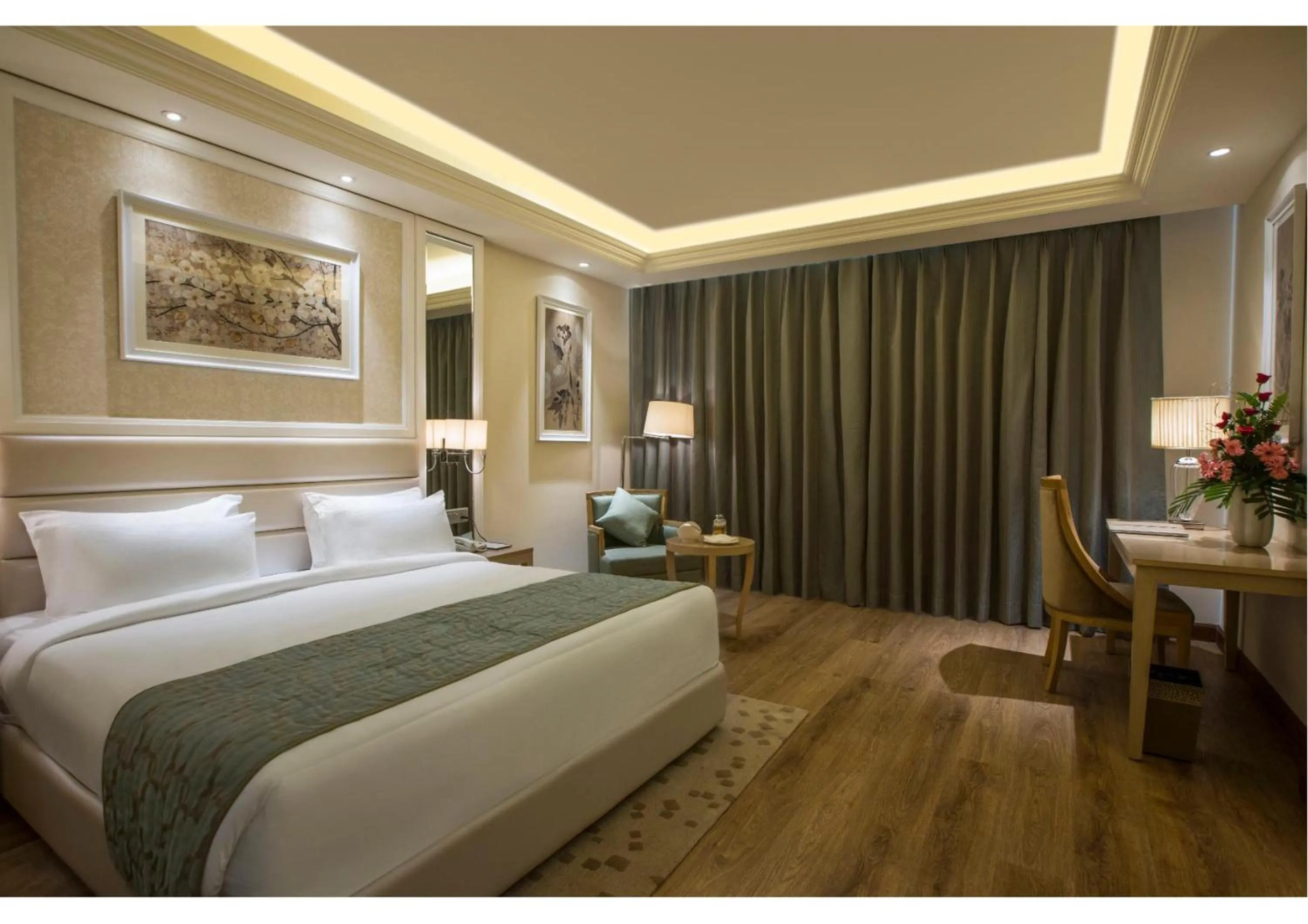 Bed in Singhania Sarovar Portico