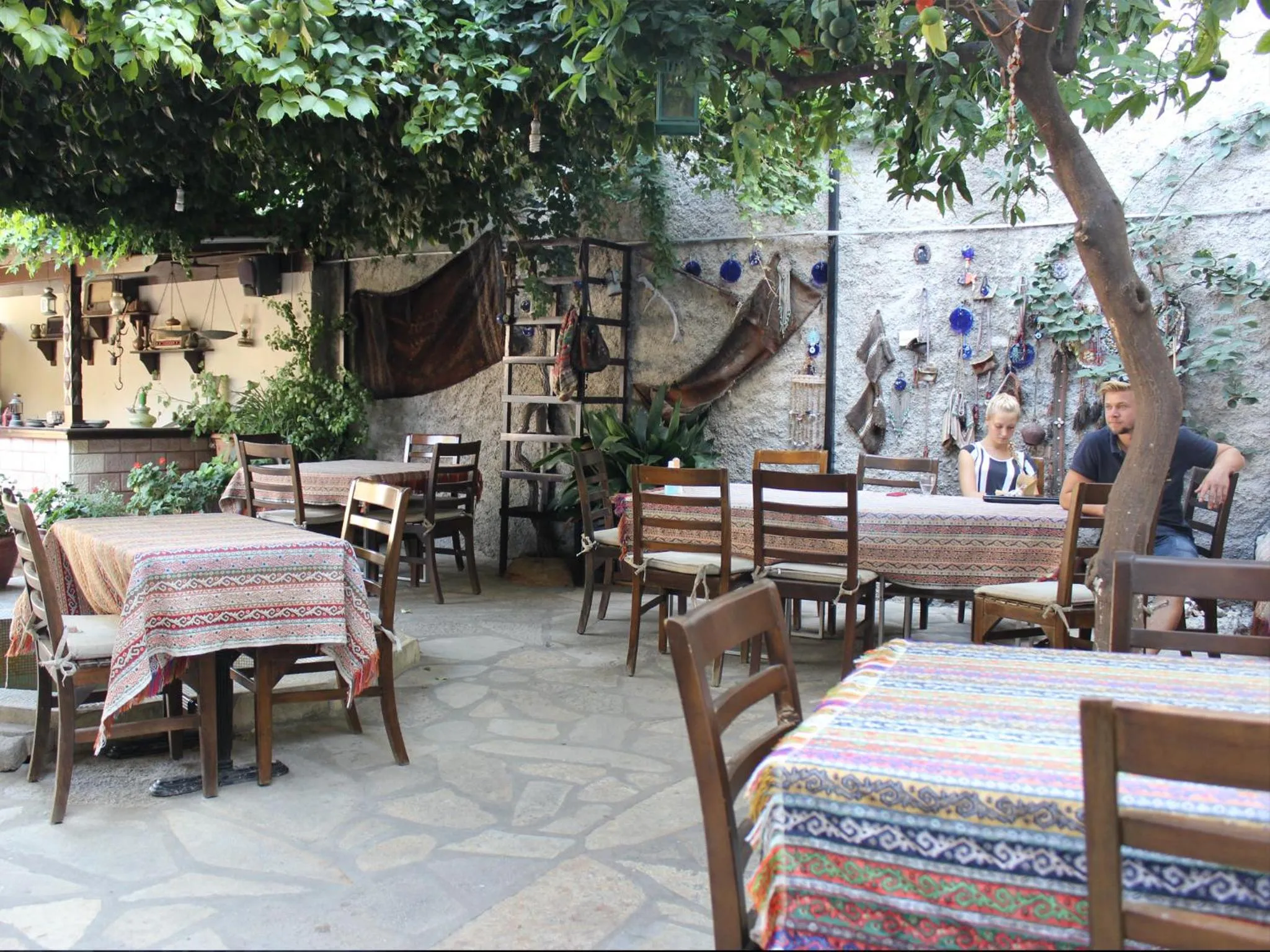 Garden view in Tuncay Pension