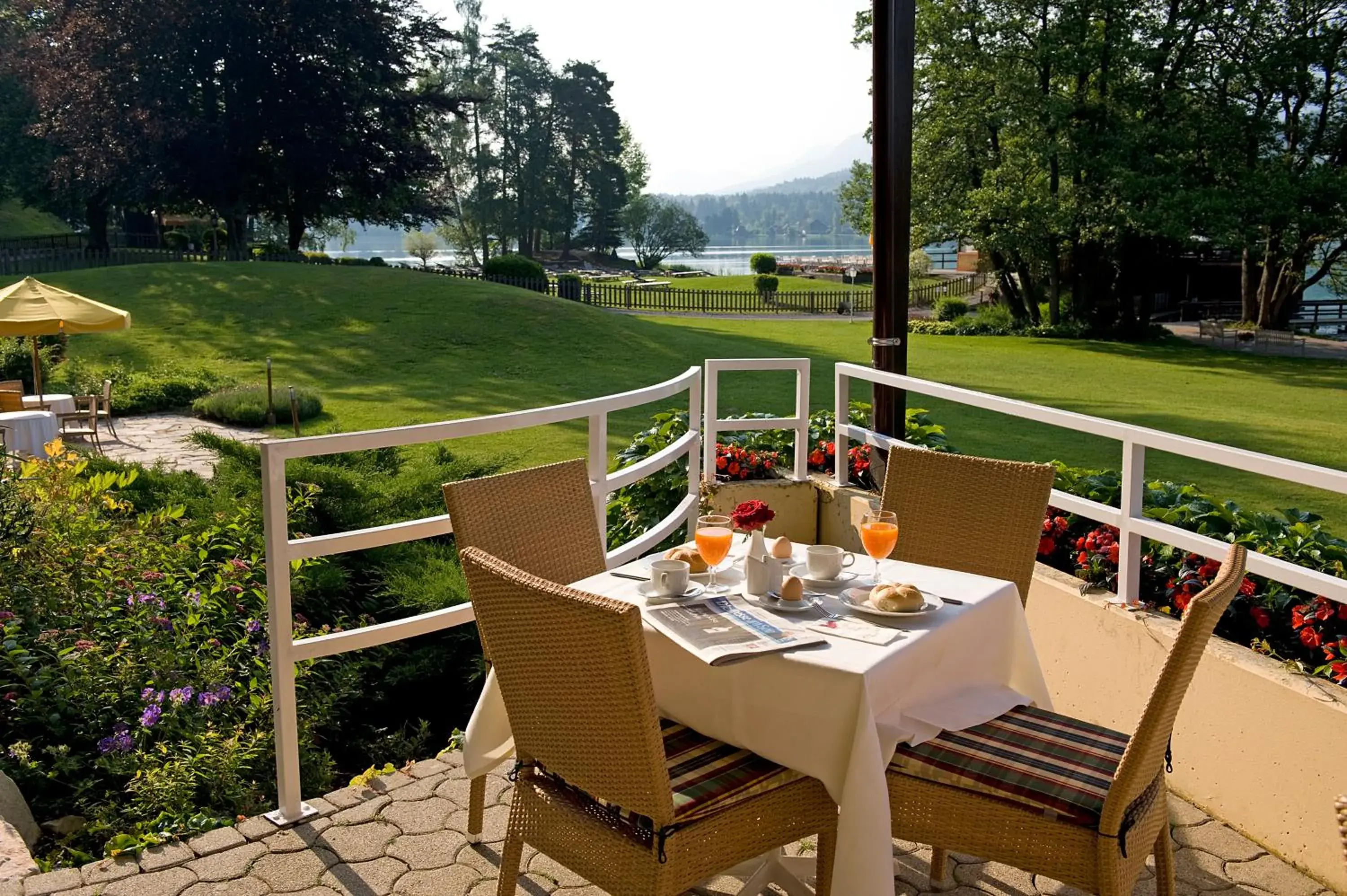 Balcony/Terrace in Inselhotel Faakersee